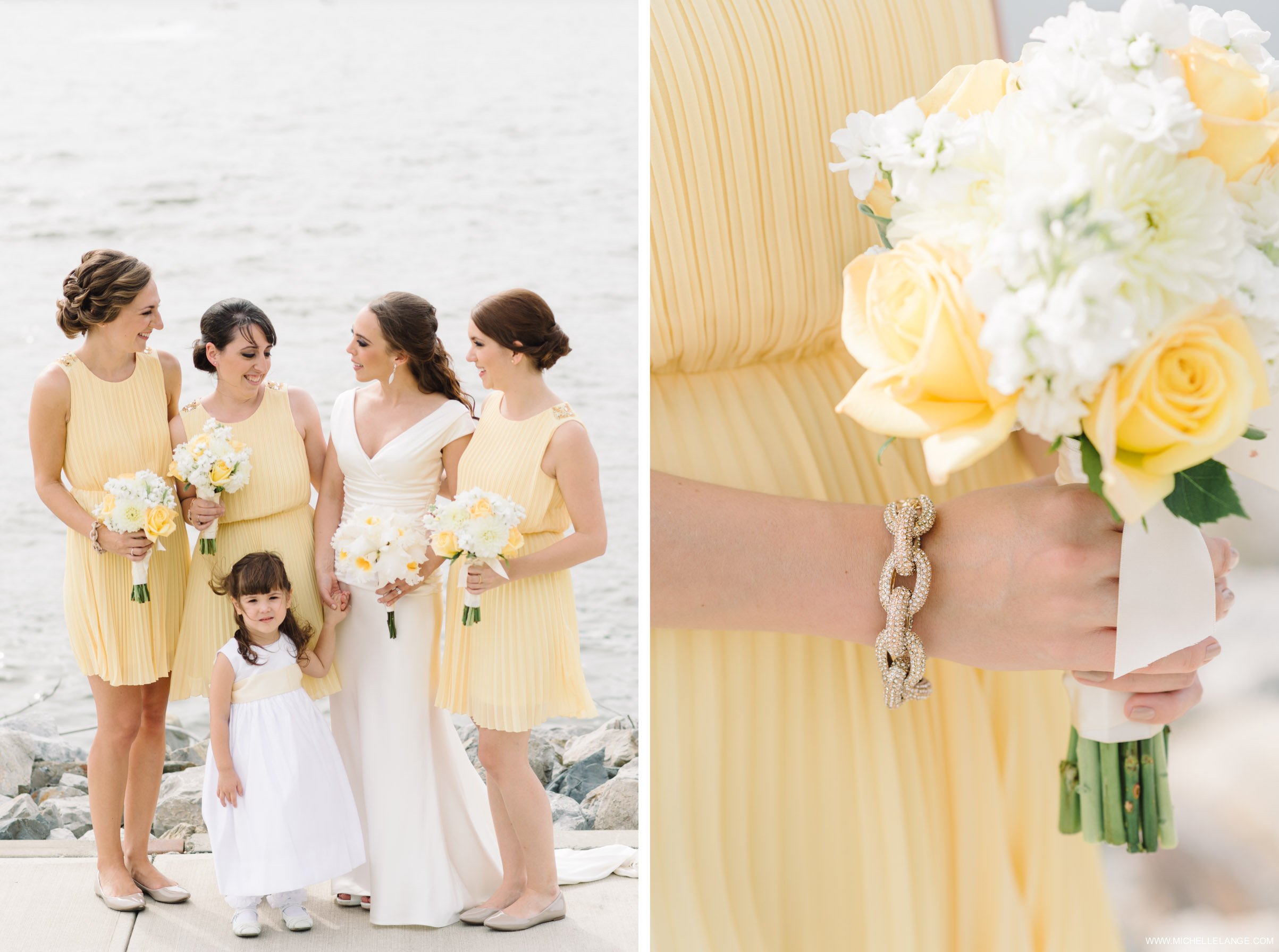 Yellow Bridesmaid Dresses New York Wedding Photographer