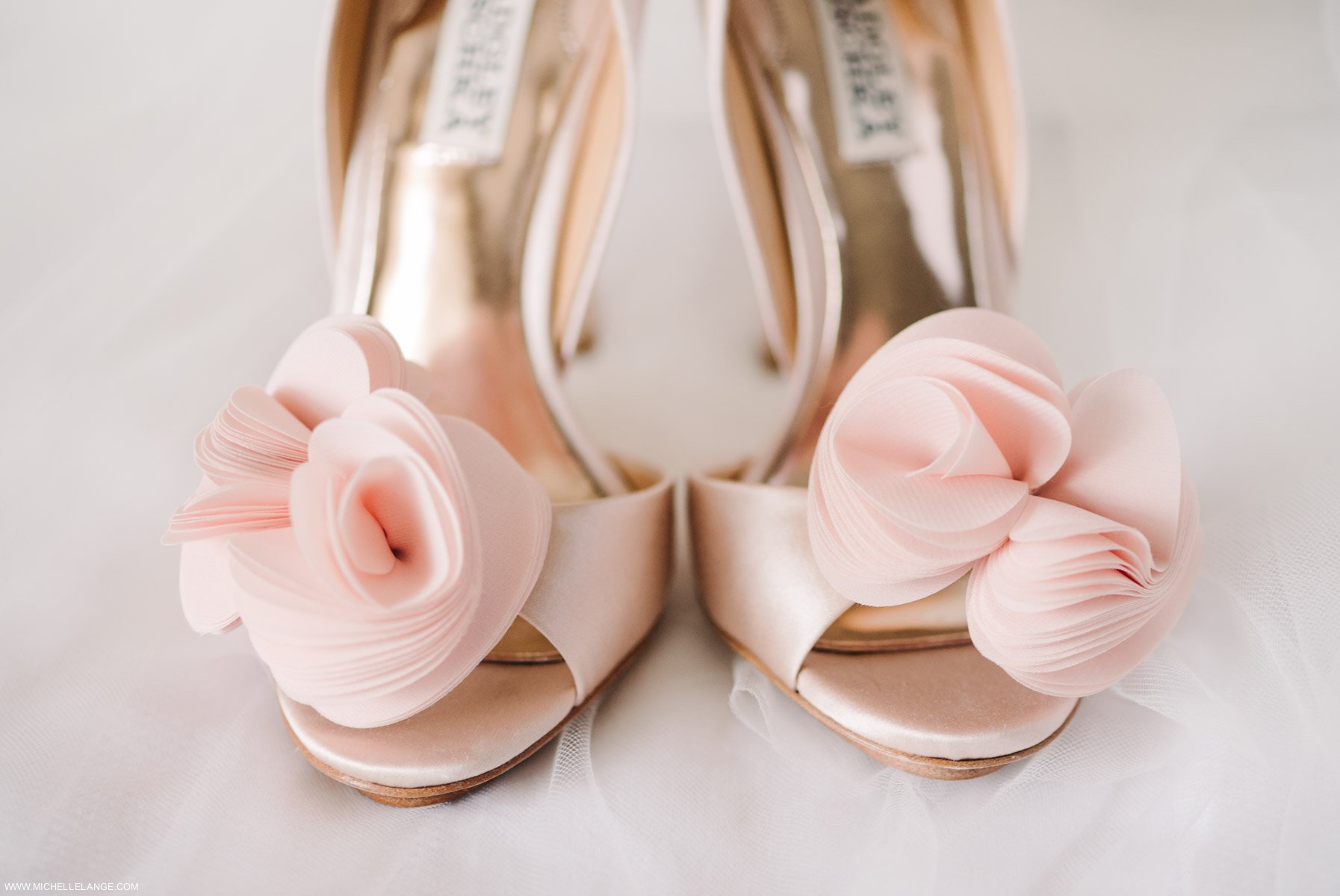 Badgley Mischka Pink Wedding Shoes