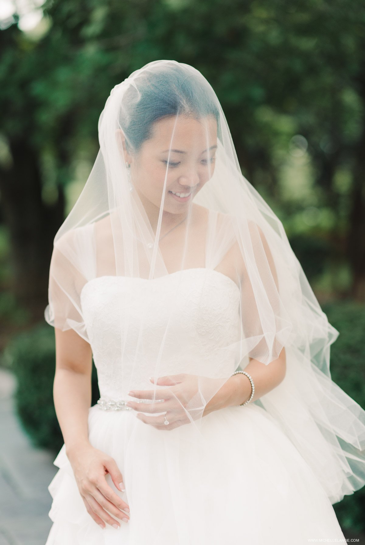 Bride with Blusher Veil at The Carltun in Long Island