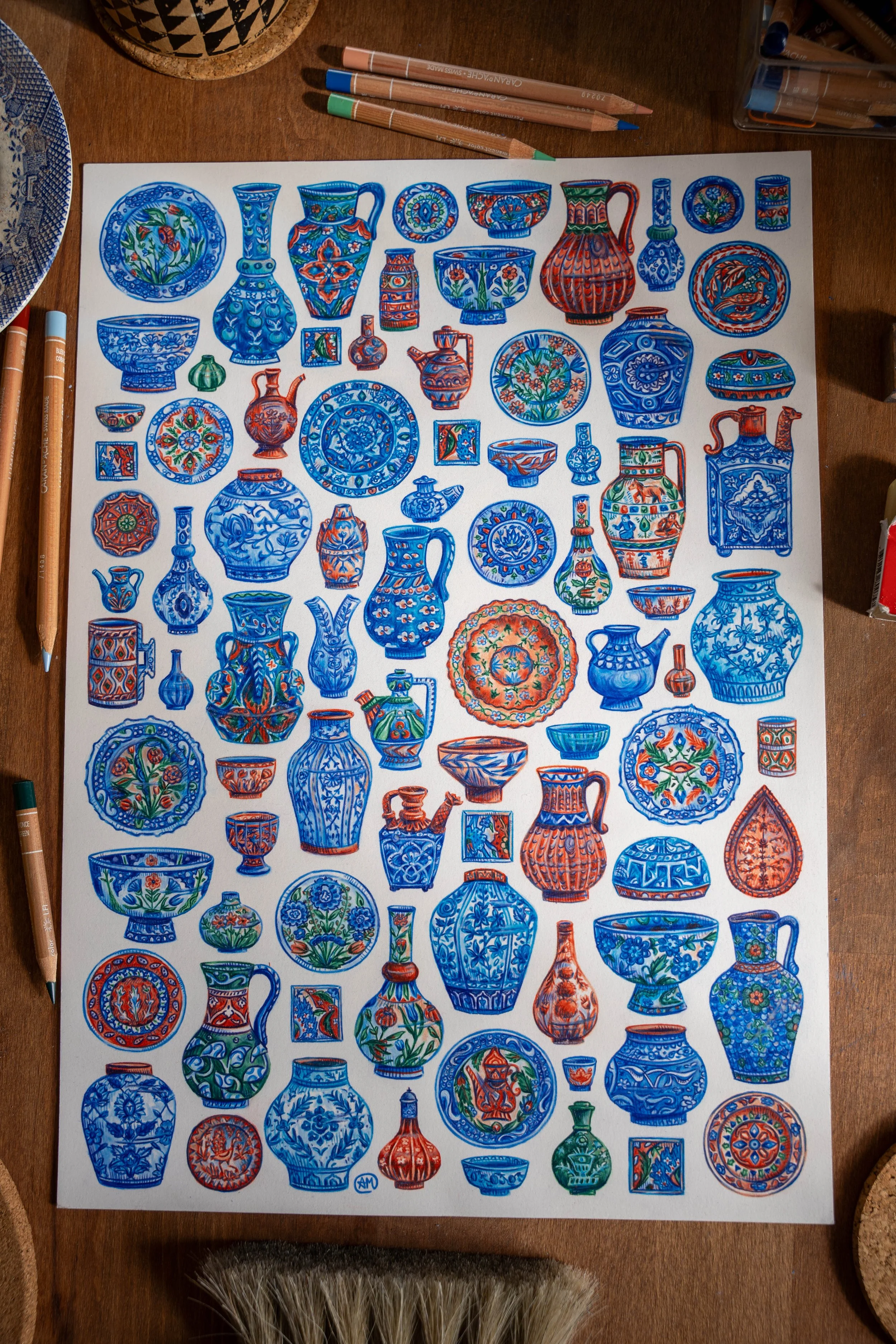 Middle Eastern Bazaar - Alice Mawdsley Coloured Pencil Original.jpg