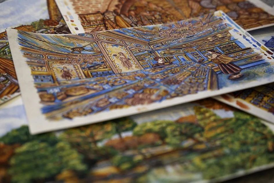 Alice Mawdsley coloured pencil travel illustration commission.jpg