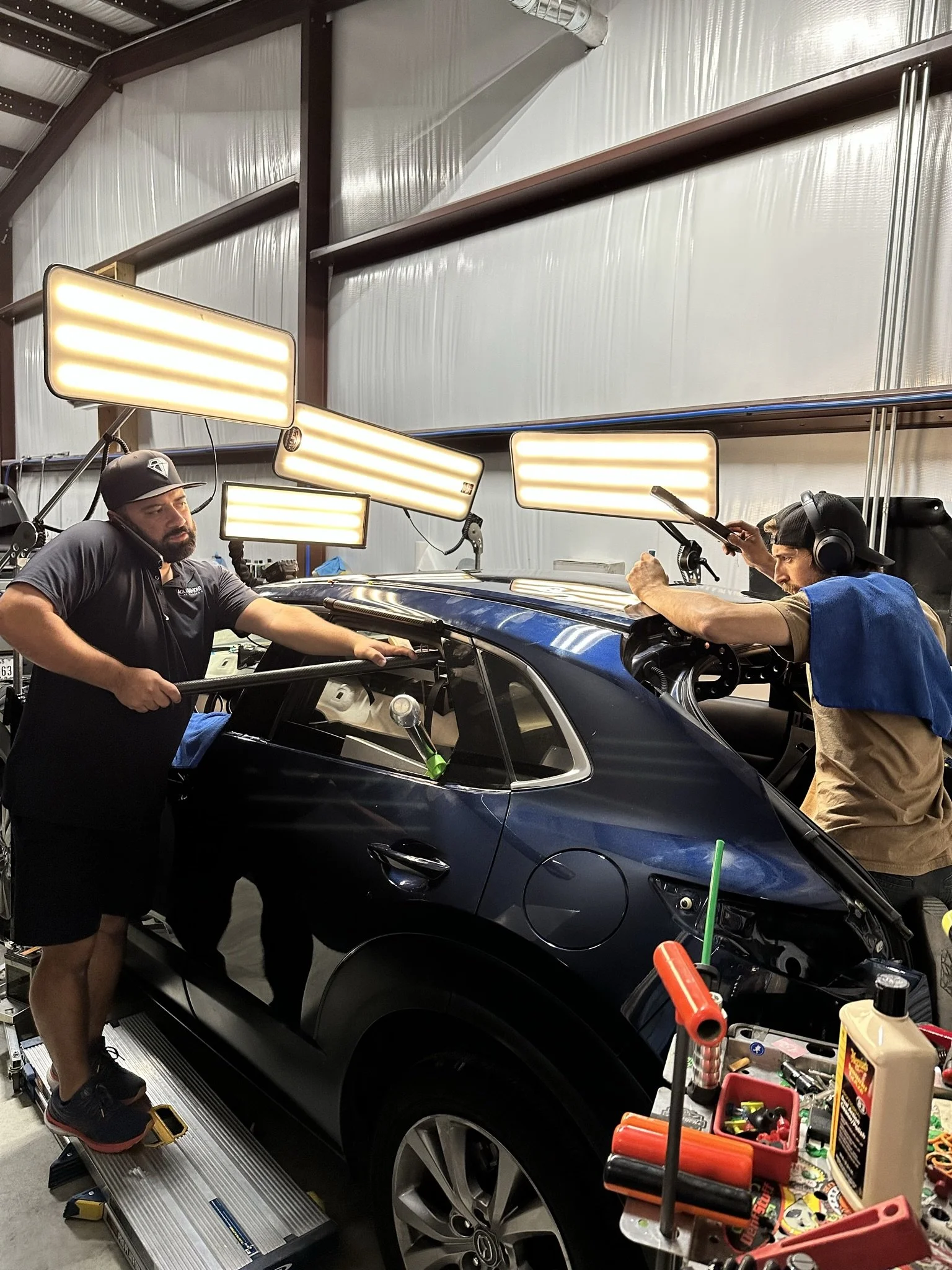 Paintless dent repair for vehicle hail damage in Liberty Hill