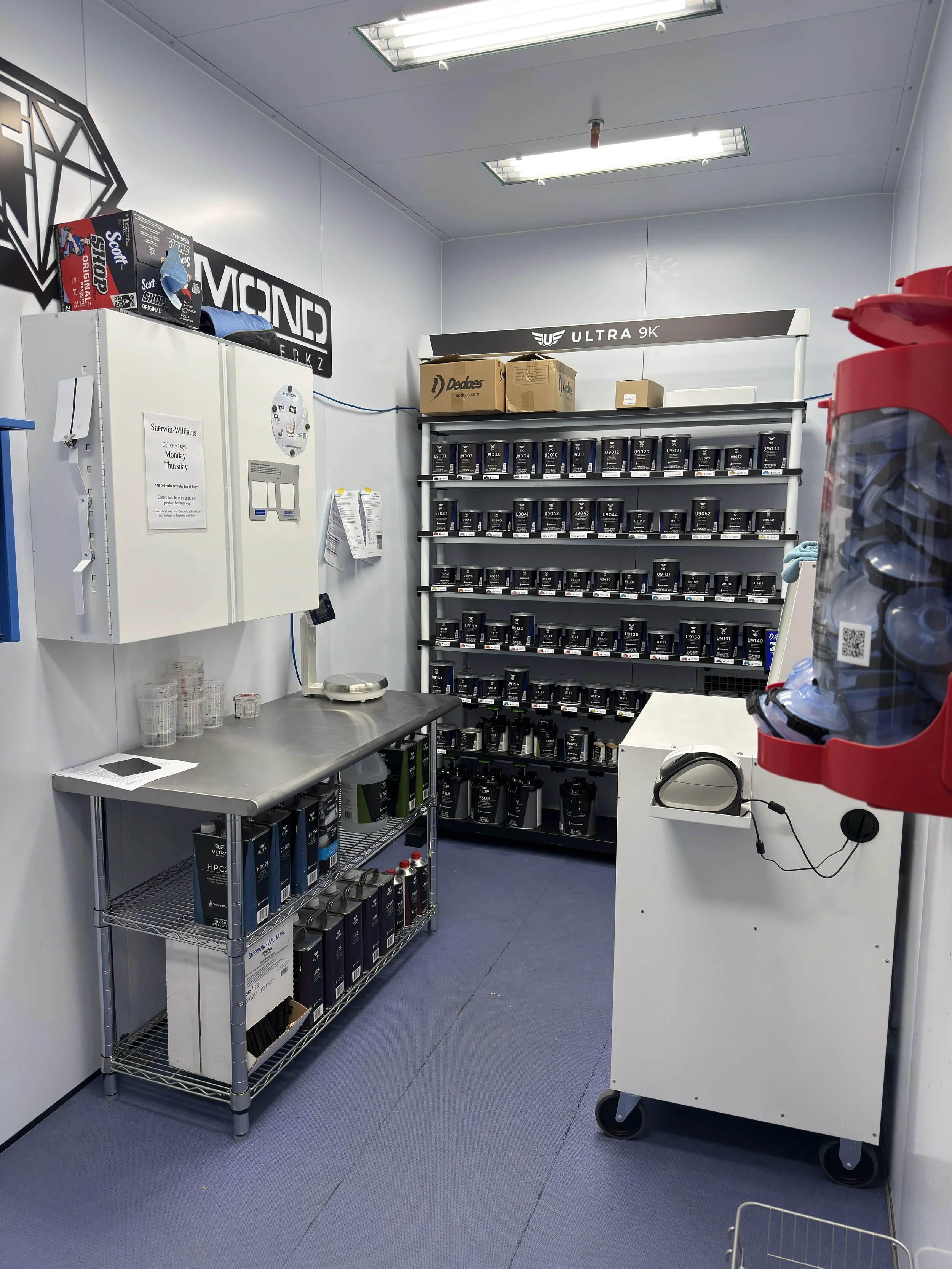 Professional automotive paint refinishing at Black Diamond