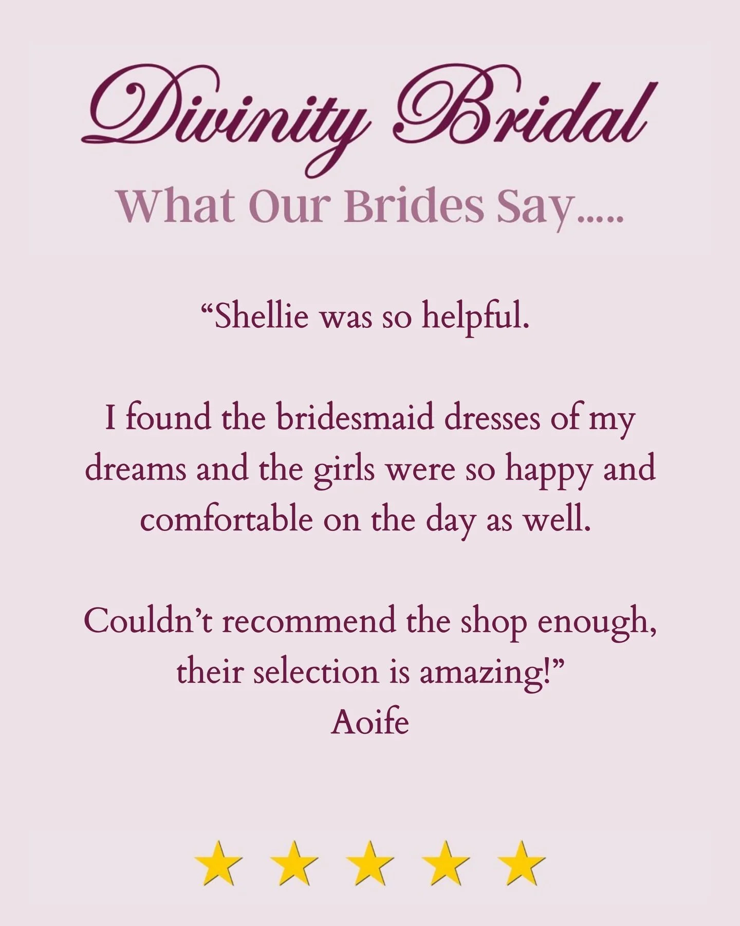 Helping Aoife find the bridesmaid dresses that felt perfect for her girls was such a lovely part of her wedding journey. Knowing the girls felt happy and comfortable on the day is exactly what we want for every bridal party!!

Aoife, thank you so muc