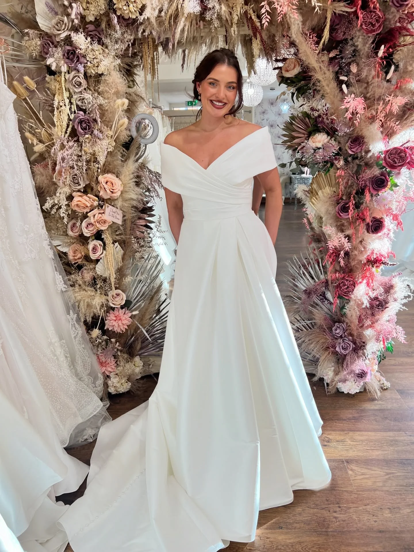 We are obsessed with this dress&hellip; and honestly, she&rsquo;s just one of sooo many beautiful new arrivals that have landed on our rails lately 🤍✨

We&rsquo;d love to see you in the boutique to try them on and help you find the one that feels li