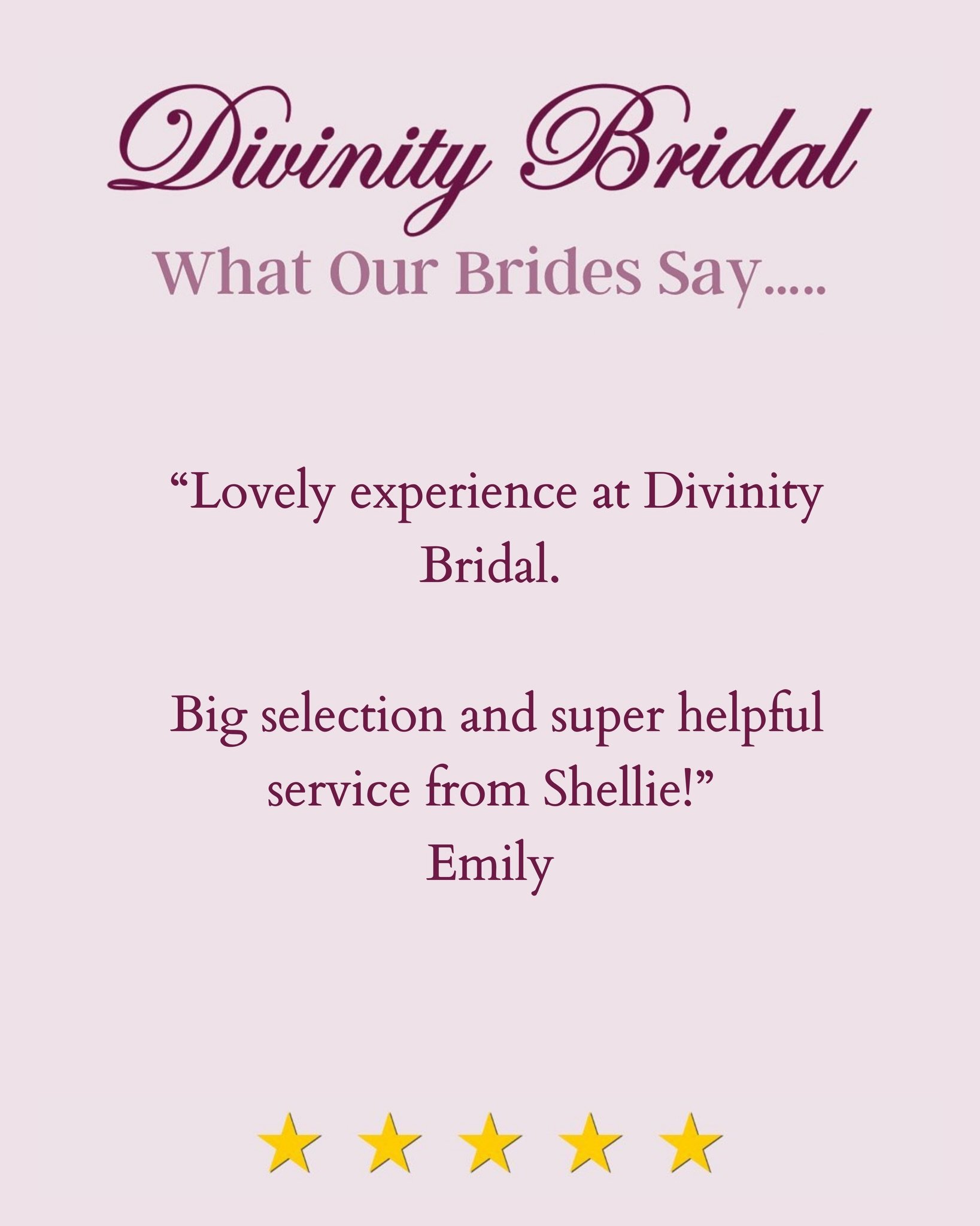 Short and sweet, but it says everything 🤍✨

Thank you so much for your lovely review, Emily&hellip; it means the world to us 🤍

If you&rsquo;re starting your dress journey, we&rsquo;d love to welcome you into the boutique
Link in bio to book your a