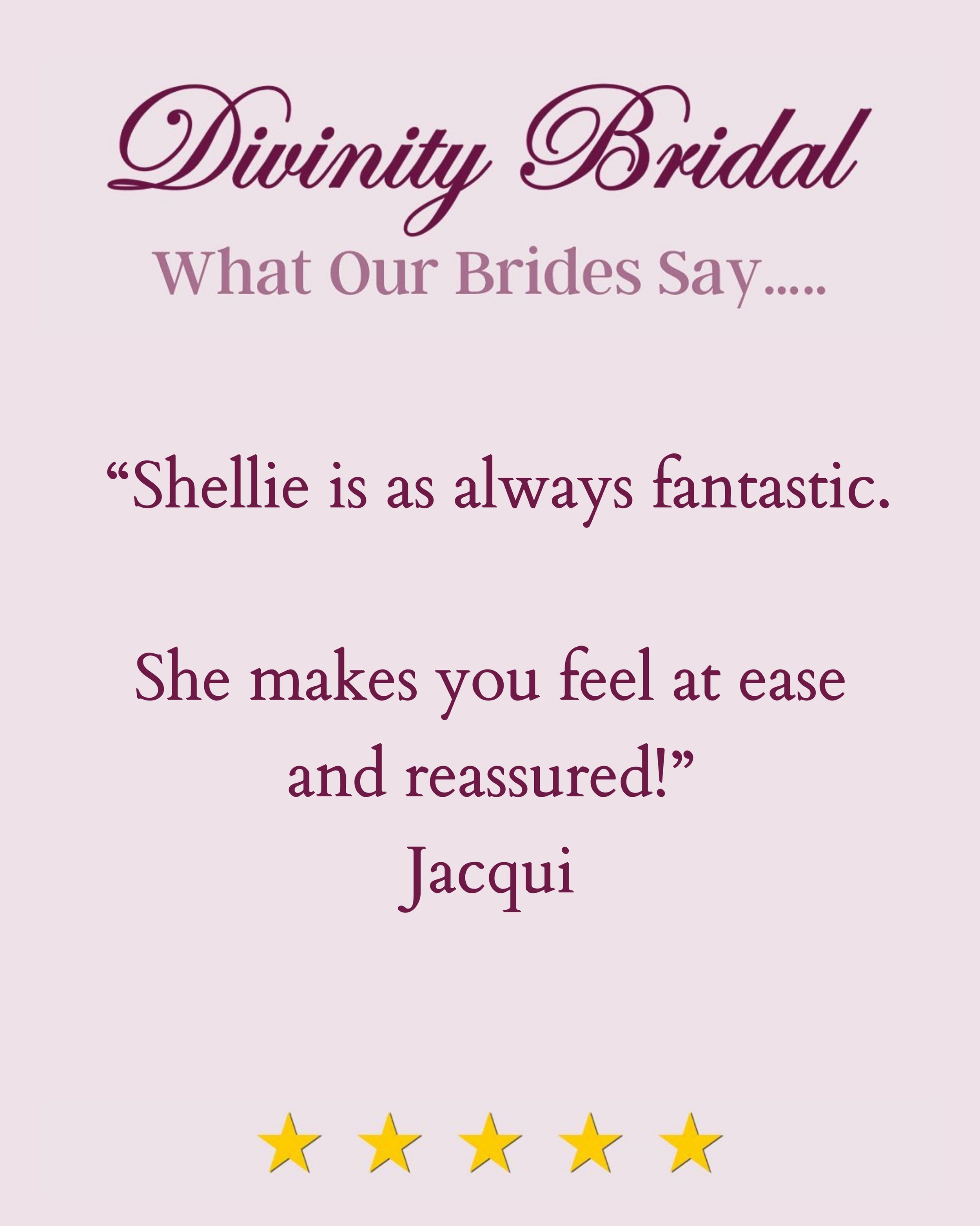 Finding your wedding dress should be exciting, memorable, and fun... and knowing that Jacqui felt reassured and supported throughout her experience means the world to us! Thank you so much for your lovely words, Jacqui! ✨

If you&rsquo;re still searc