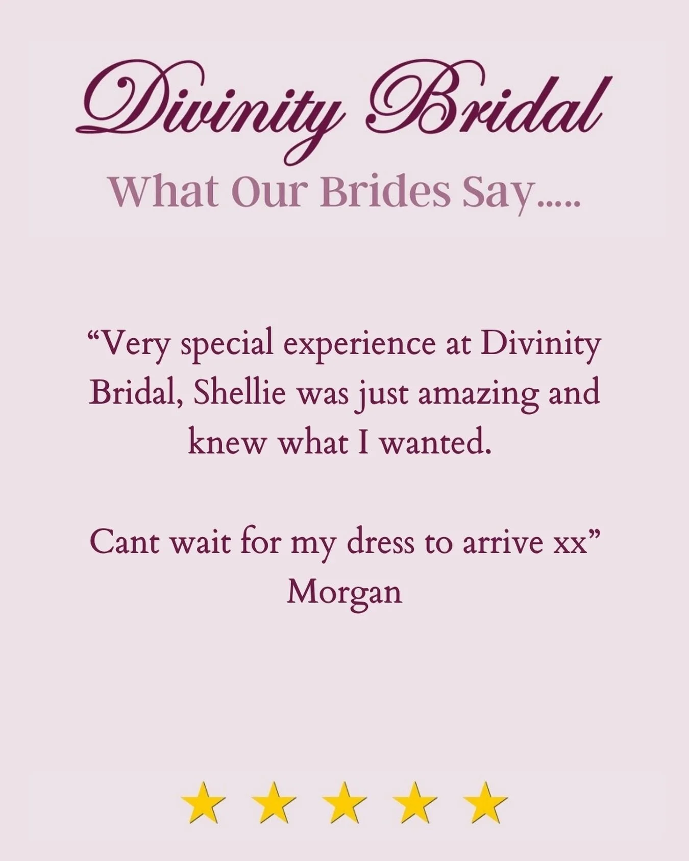 Morgan, thank you SO much for your lovely words!! 🥹🤍 We absolutely loved having you in the boutique and getting to be part of helping you find your dress.

Now we&rsquo;re just as excited as you are for it to arrive!! The countdown is officially on