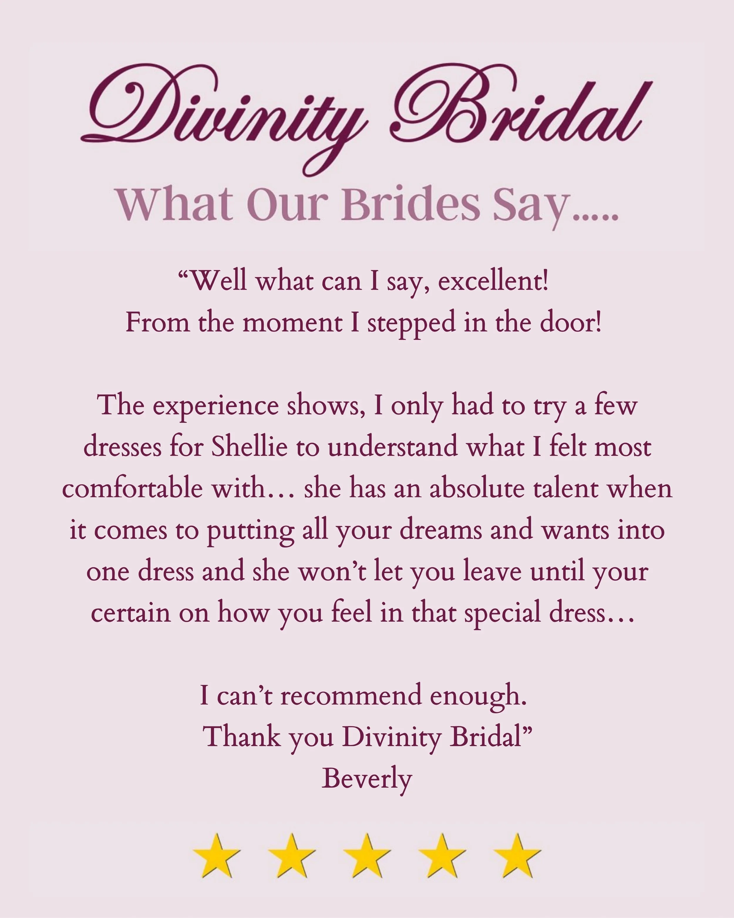 BEVERLY 🥹 This is exactly why getting to know YOU during your appointment matters so much to us.

After just a few dresses, we had already started to understand what Beverly felt most comfortable in, what she loved and what she needed from her dress