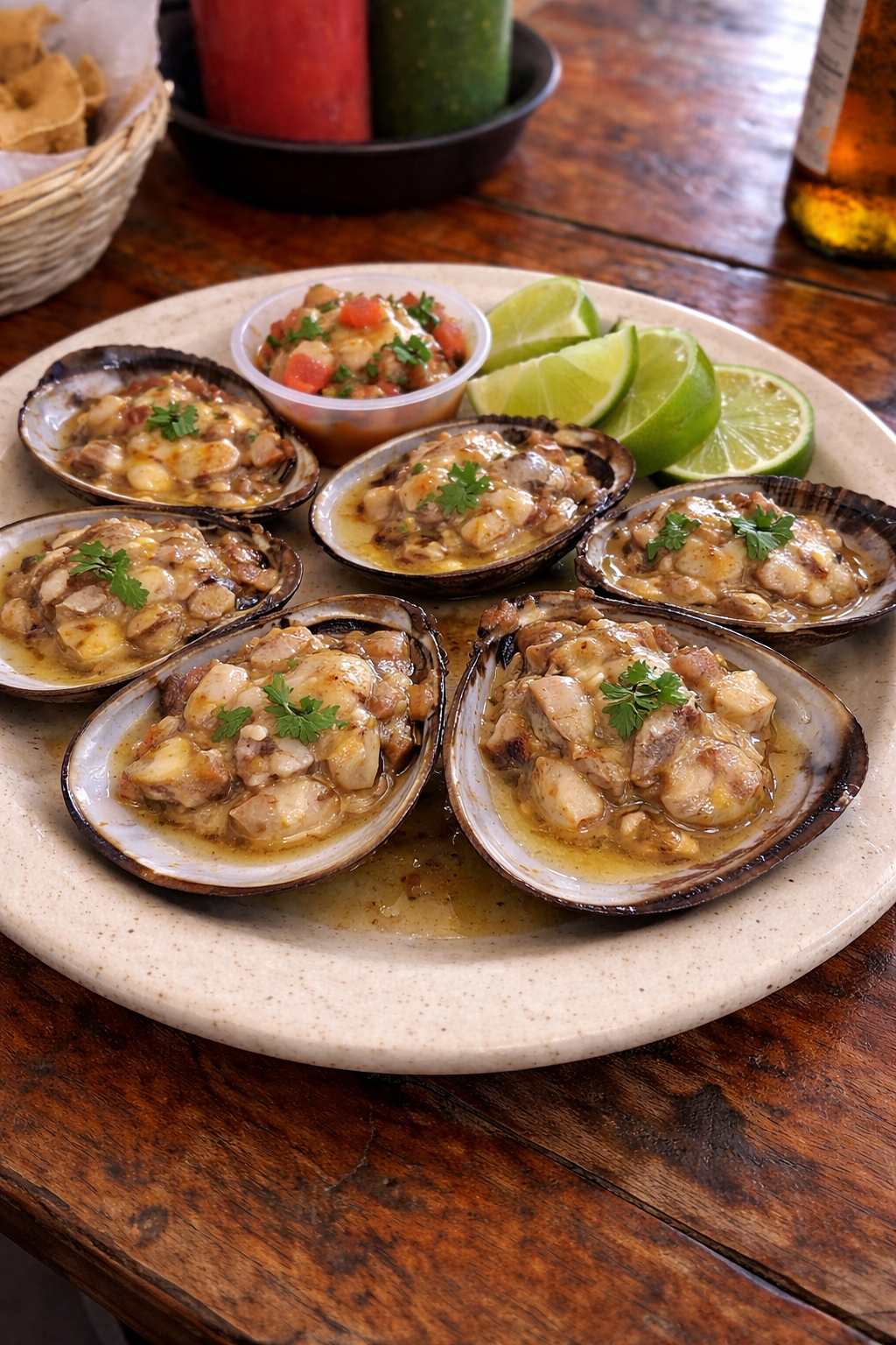 El Toro Guero's Chocolate Clams in San José del Cabo, Mexico.