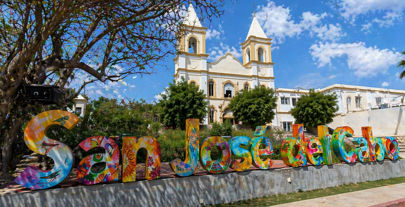 San José del Cabo colorful monumental letters at Misión.