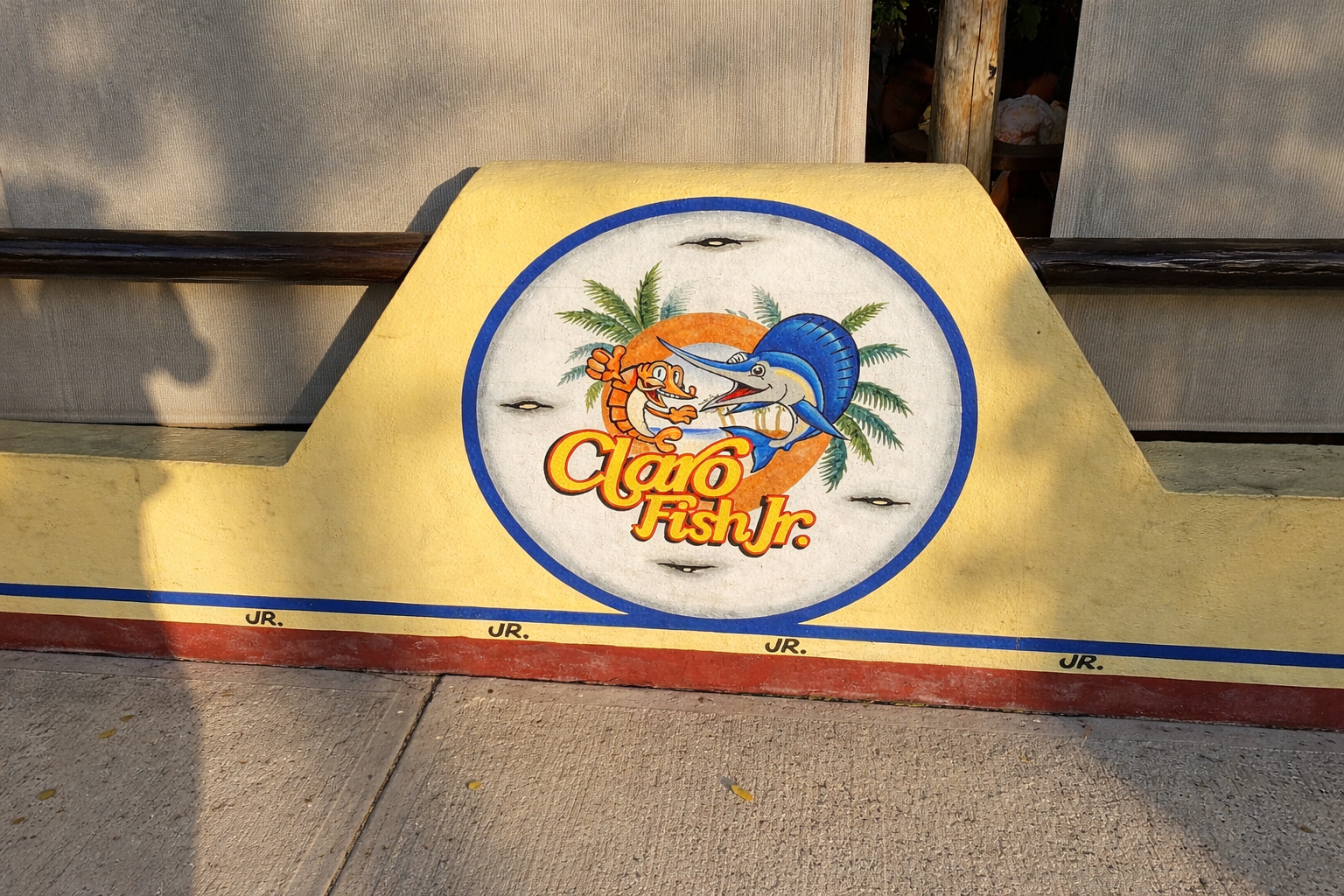 Claro Fish Jr.'s logo as one of San José del Cabo restaurants in Mexico.