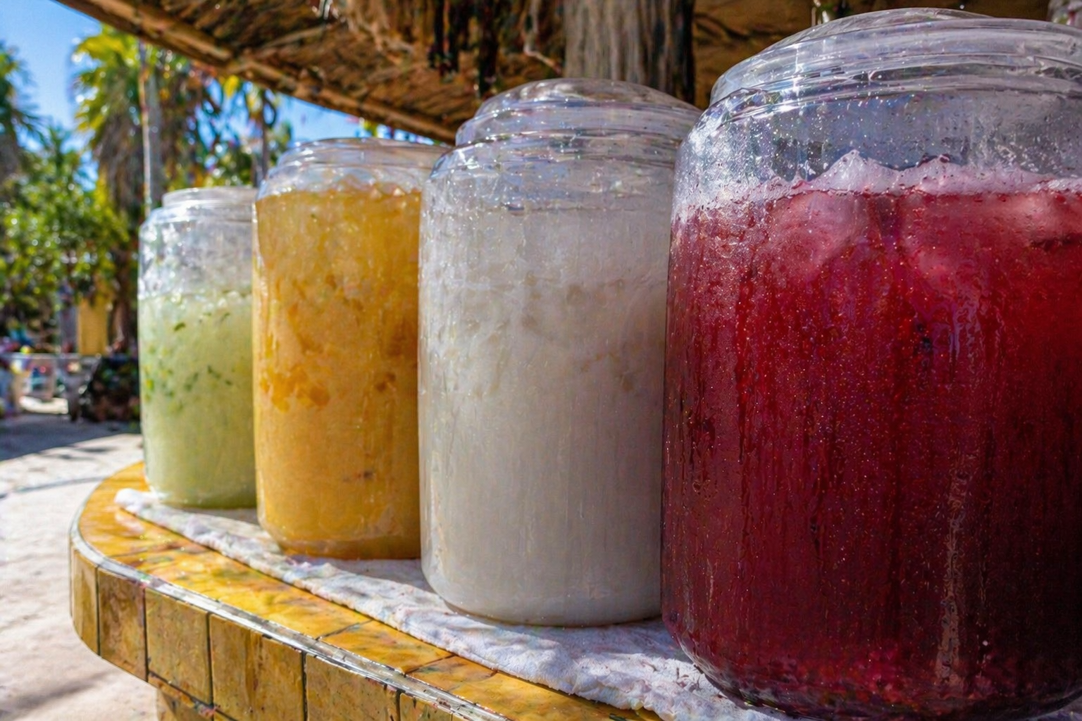 Aguas Frescas in San José del Cabo, Mexico.
