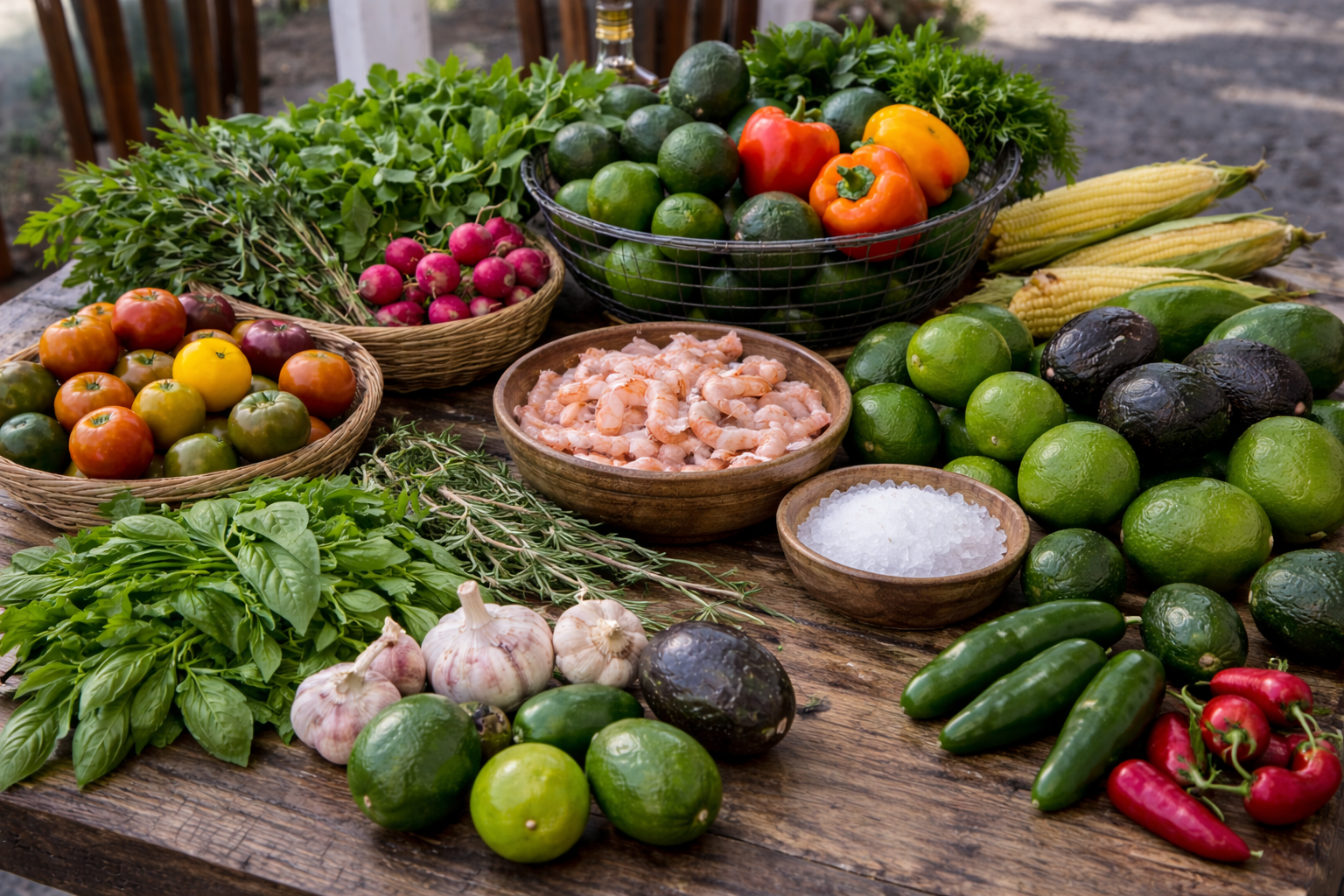 Local ingredients in San Jose del Cabo, Mexico for their restaurants.