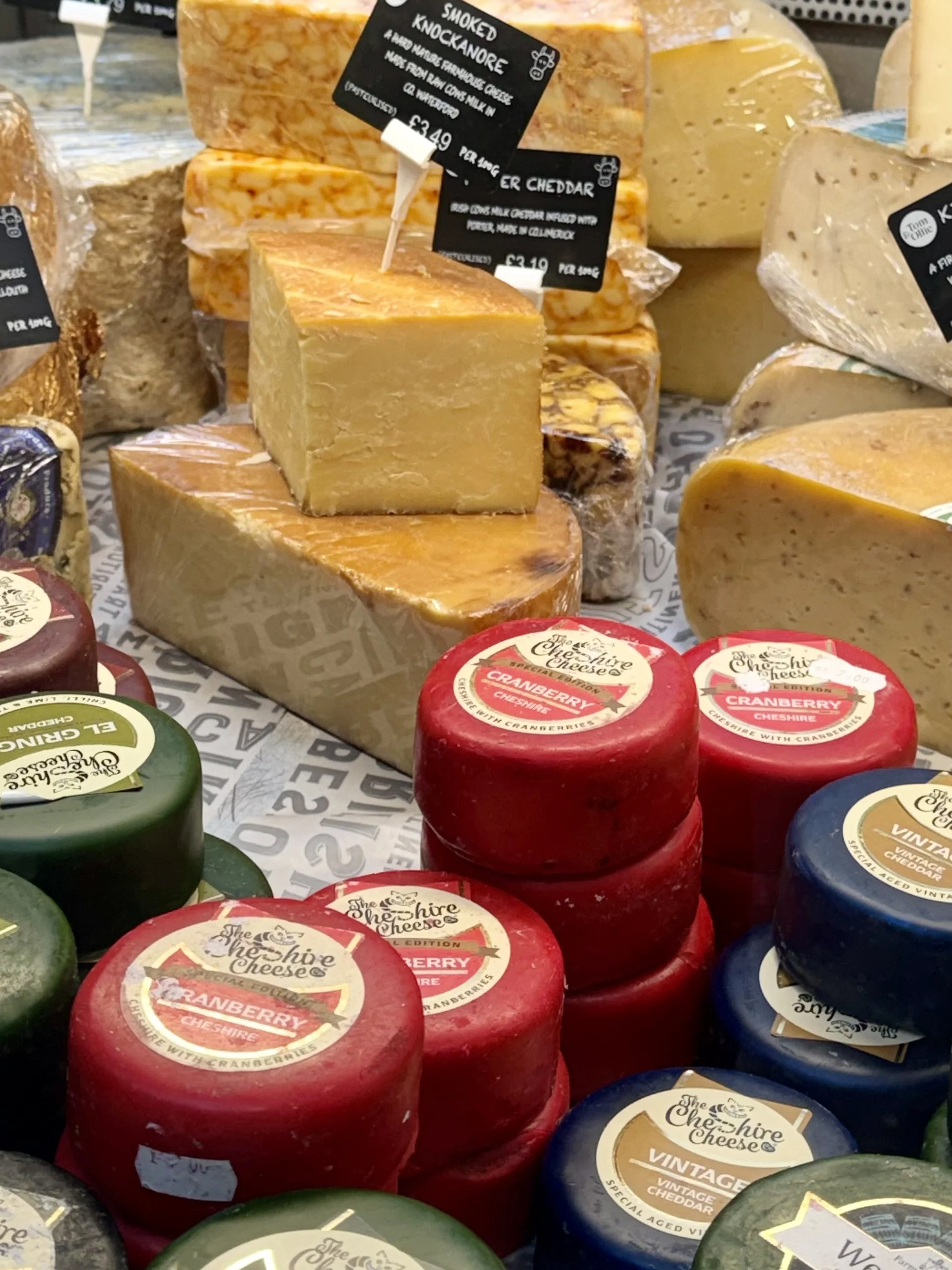 Local cheese in Belfast, Ireland.