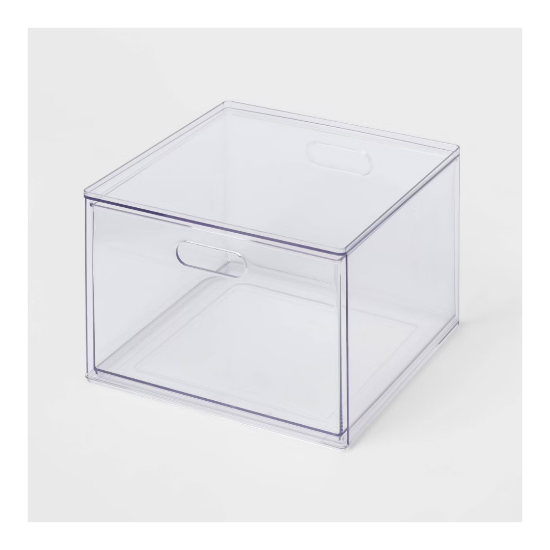 clear stackable drawer