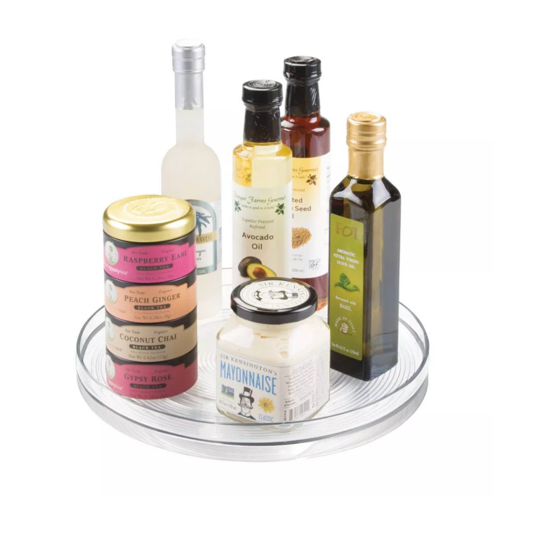 iDESIGN Recycled Plastic Lazy Susan Turntable Organizer 11"