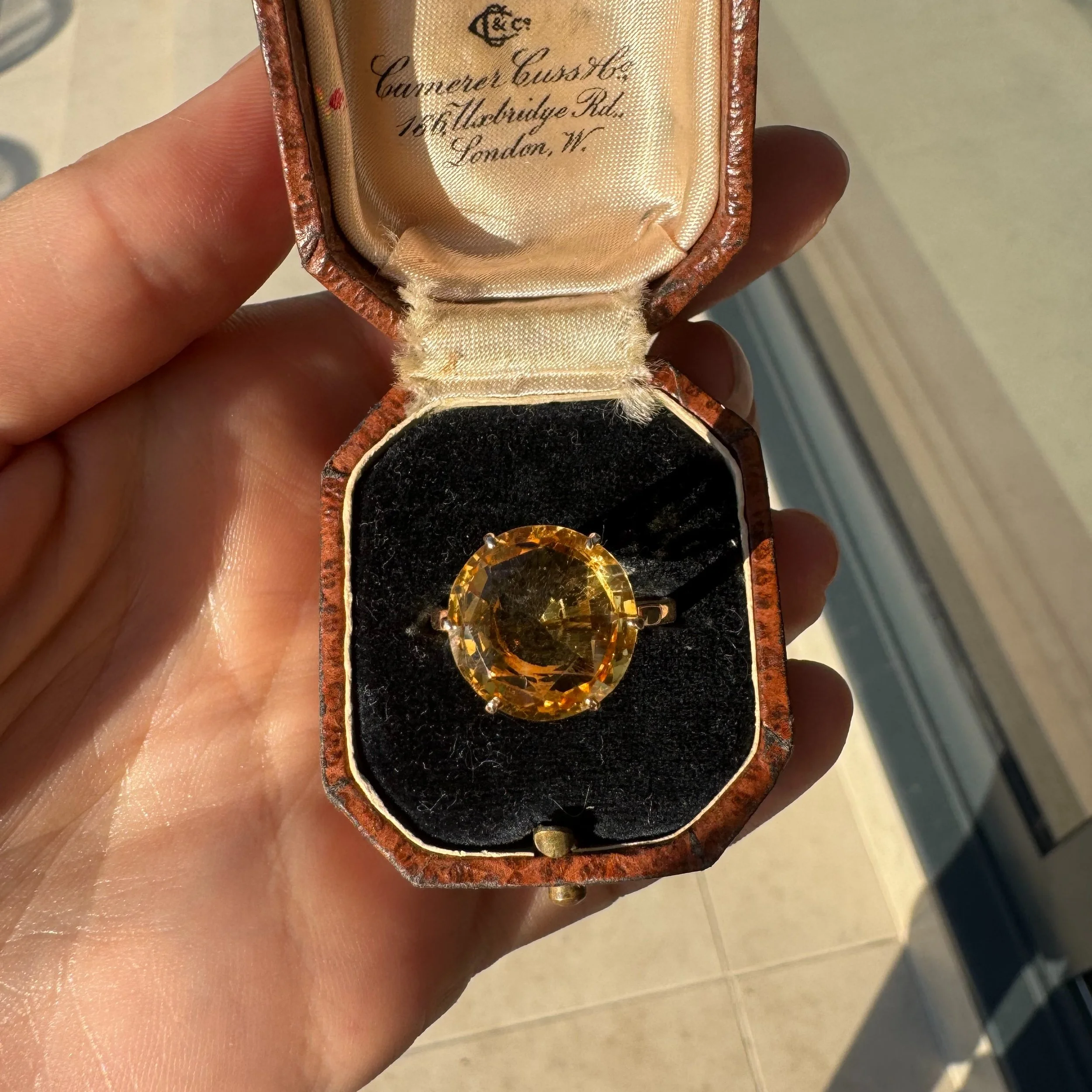 This beautiful citrine ring came to us needing a little attention. We resized the ring to fit its new owner, before carefully cleaning and polishing it to bring it back to life.

If you have an inherited piece of jewellery tucked away because it does