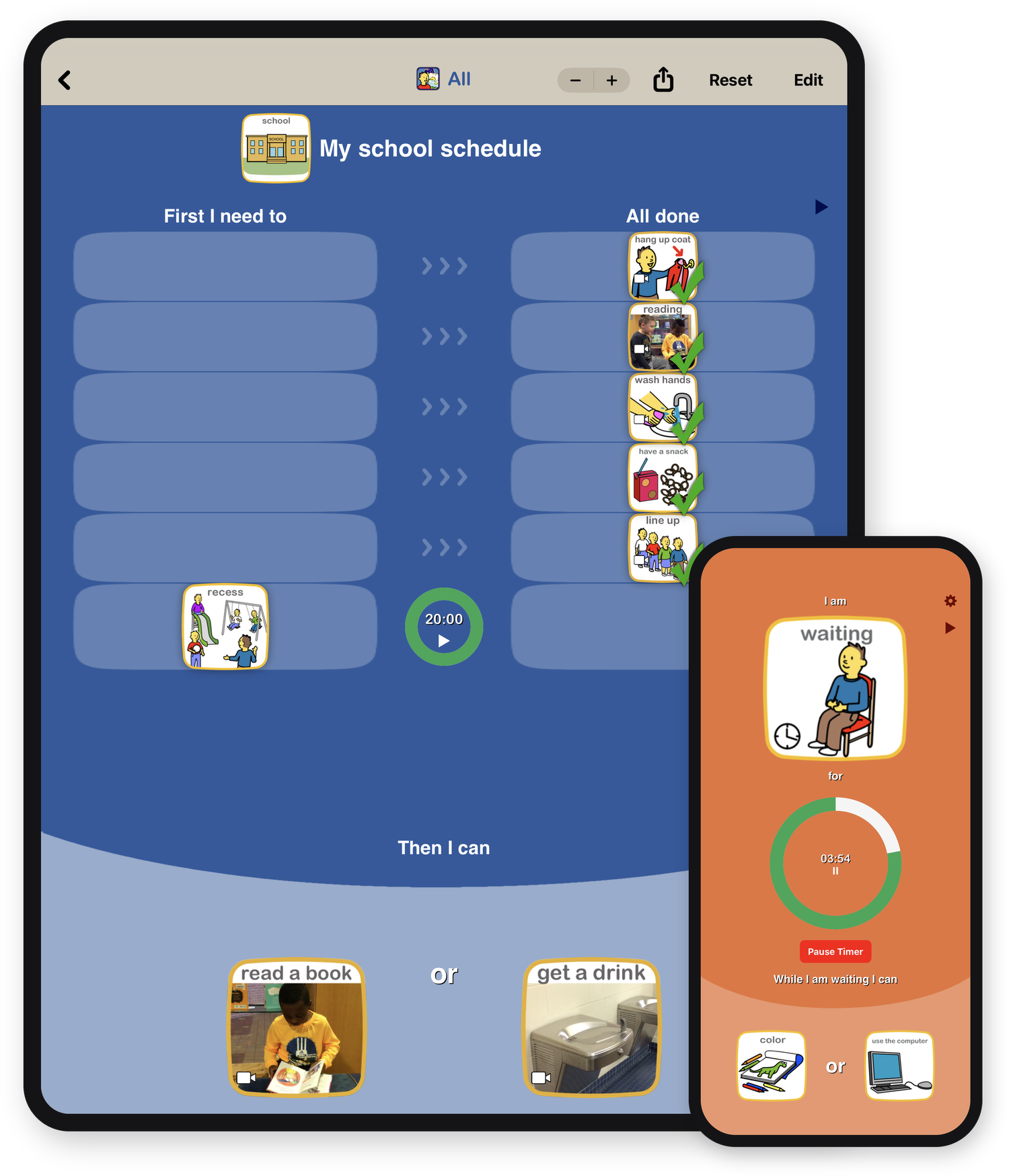 Choiceworks app shown on iPad