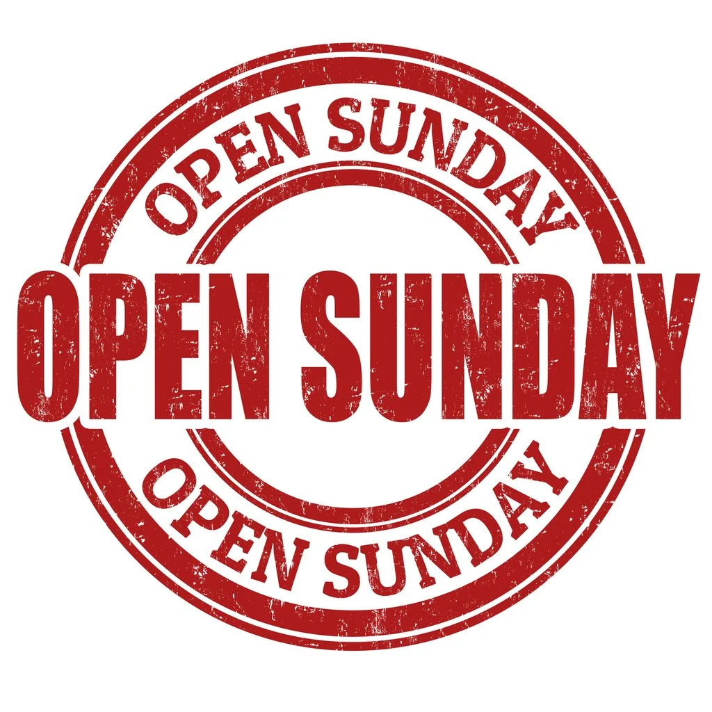 Open Sundays!