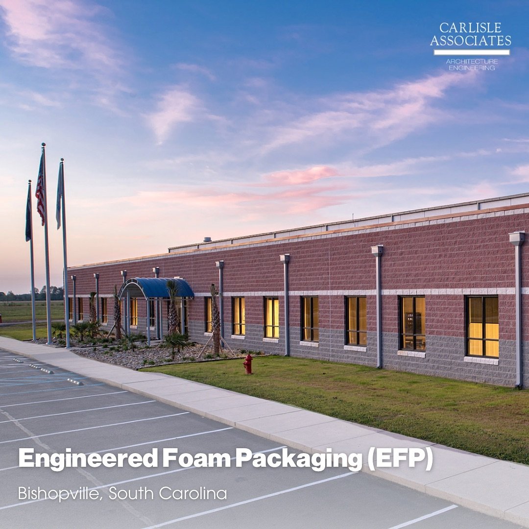 We are so excited for our client EFP to begin operations in Bishopville! The upfit of this 117,000 SF facility was a full-service project for our team and we are honored that they chose Carlisle Associates to design their first facility in South Caro