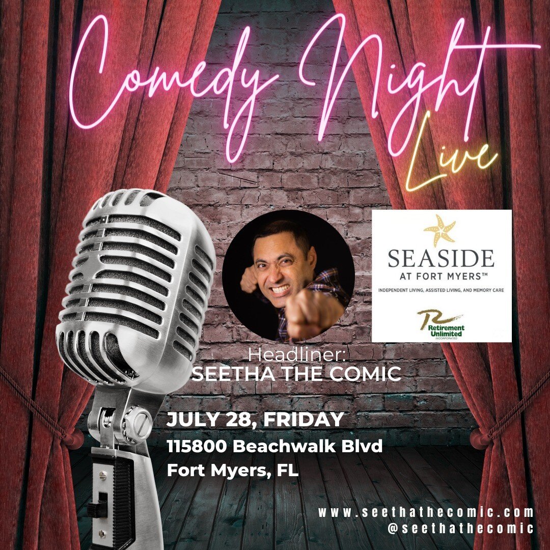 WEST COAST BOOKING -&gt;

Your friendly neighborhood suspect is coming to Seaside at Fort Myers to make everyone laugh out loud :)

Seethathecomic in the house July 28, 2023, gonna be a jolly good time with my favorite audience to perform for :)

#se