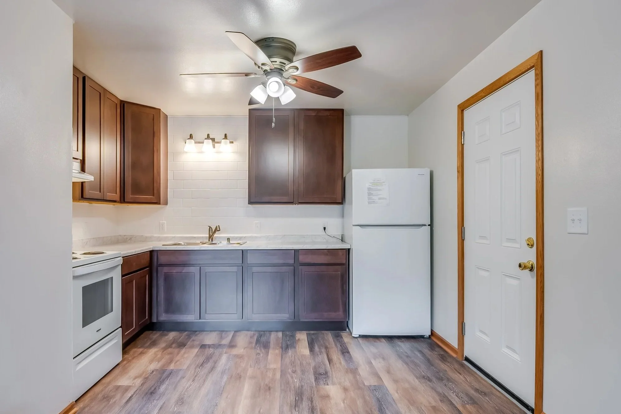 Kitchen inside Evergreen Place Apartments unit in Hartford
