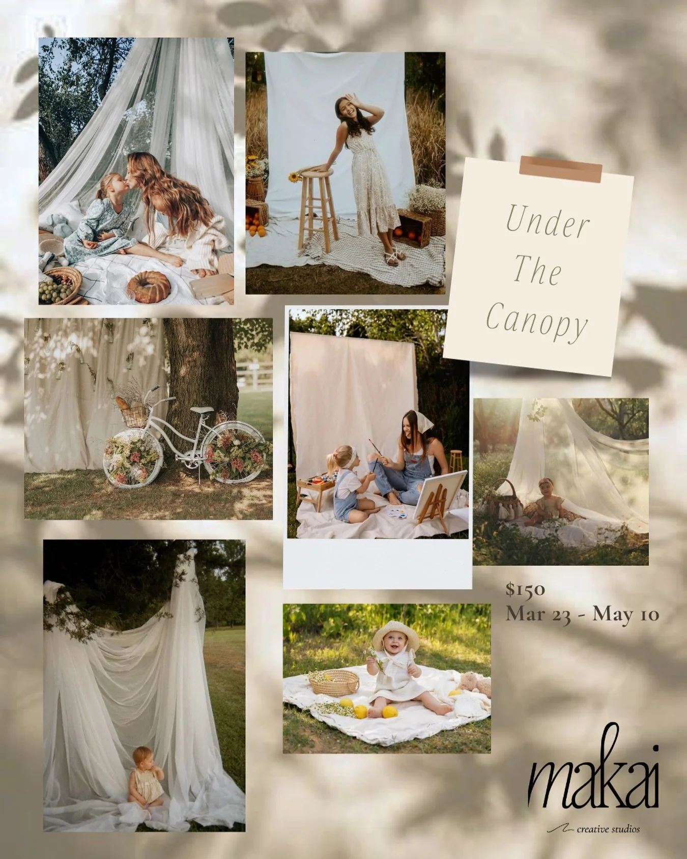 Introducing our first Spring Set: Under the Canopy 🌿
March 23, 2026 - May 10, 2026
Where time slows, light filters gently through the trees, and love lives in the quiet moments.
Bare feet, shared glances, soft laughter, and the kind of memories that