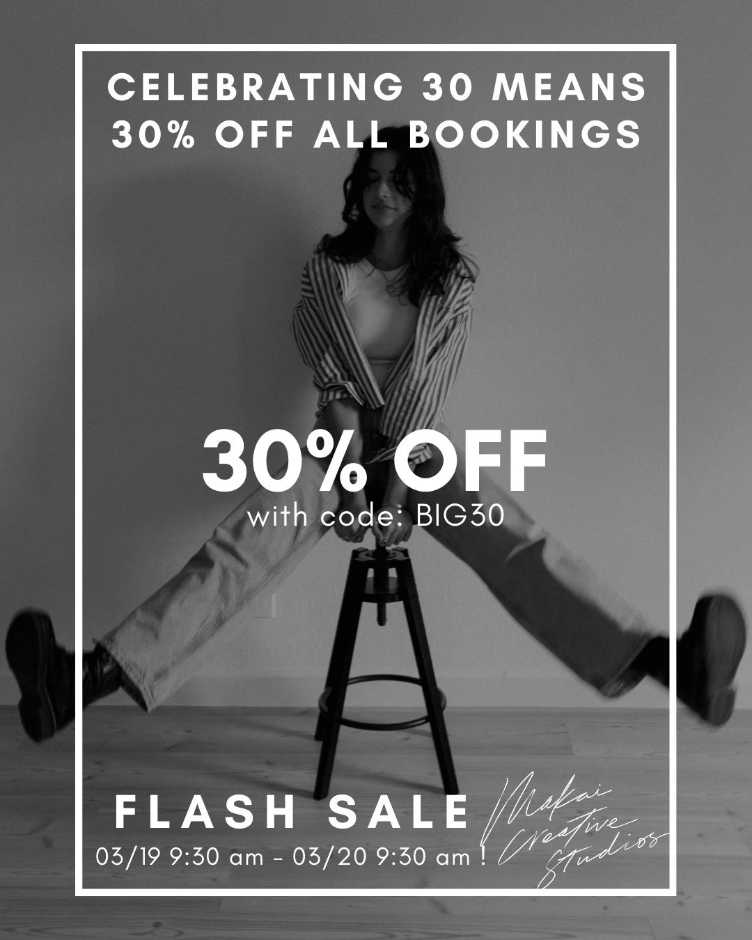 Today I&rsquo;m celebrating my 30th birthday and feeling beyond grateful for this incredible community and the family we&rsquo;ve built through Makai Creative Studios 🤍 You&rsquo;ve supported, created, collaborated, and grown with me&mdash;and that 