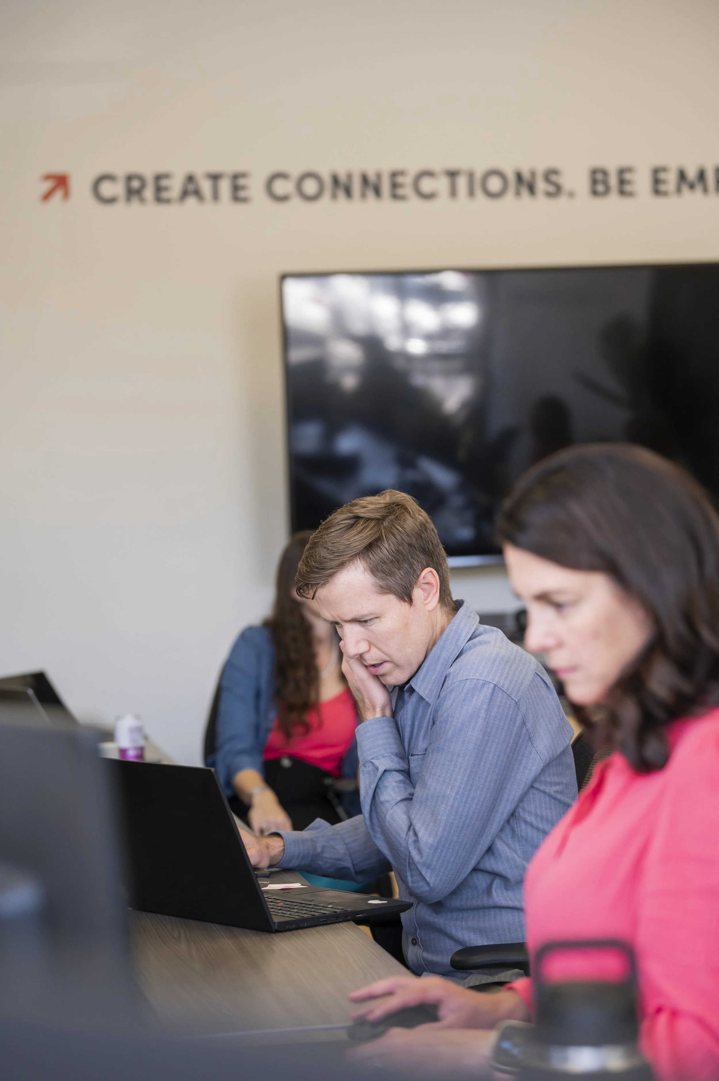 Our team coordinating a change management initiative.