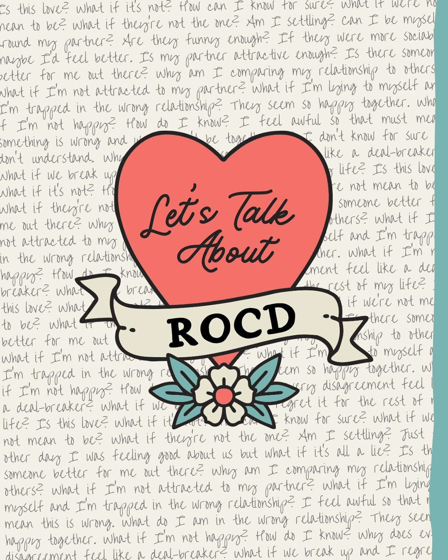 💘 It&rsquo;s almost V-Day. Let&rsquo;s talk about ROCD ⚠️ PLEASE NOTE: ROCD obsessions need to be distinguished from reasonable doubts arising from legitimate concerns like infidelity, bad communication, and especially safety concerns like physical 
