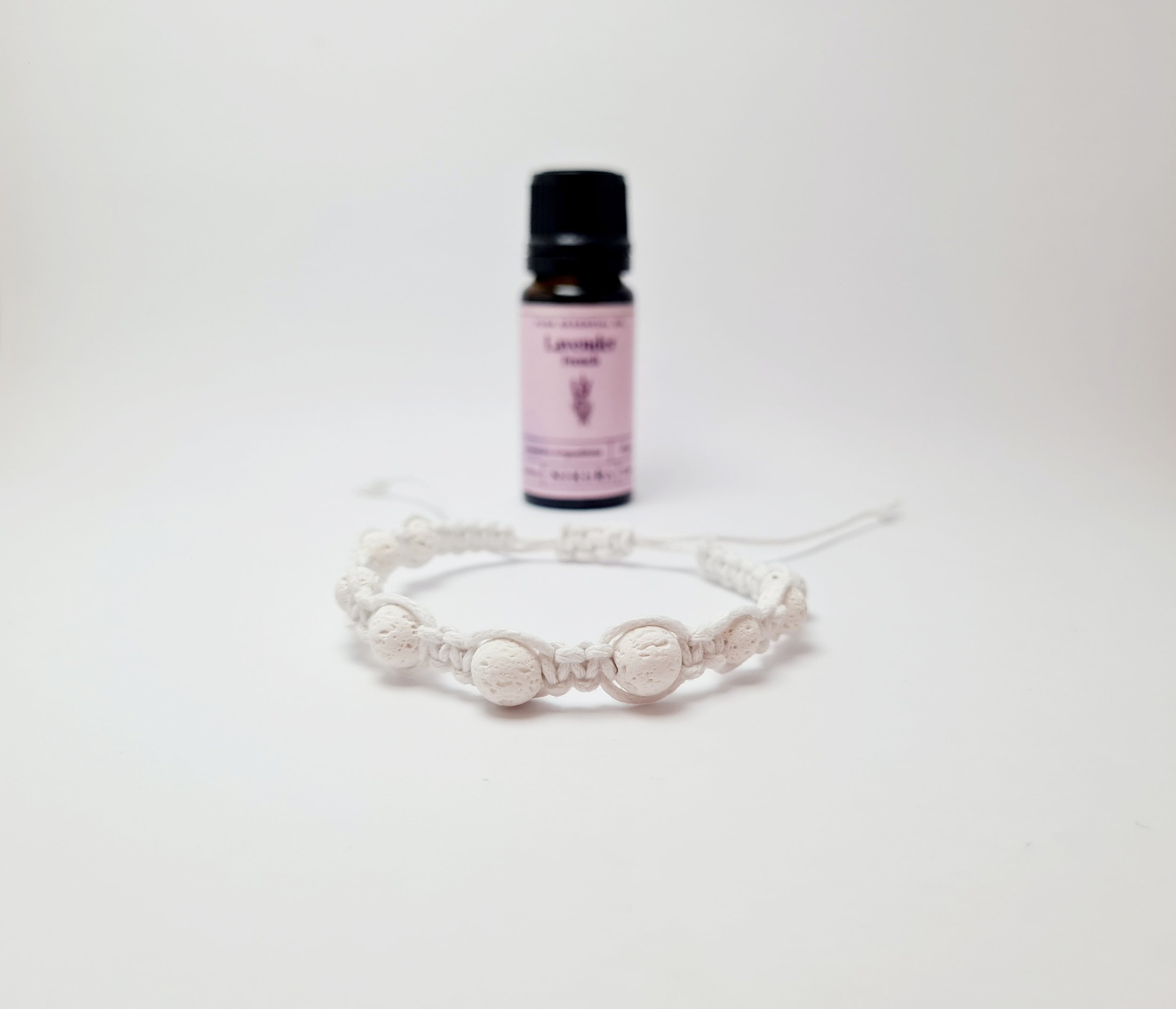 ECO FRESHLY White Diffuser Bracelet Lava Stone Beads The Blossom Hut Jewelry Jewellery