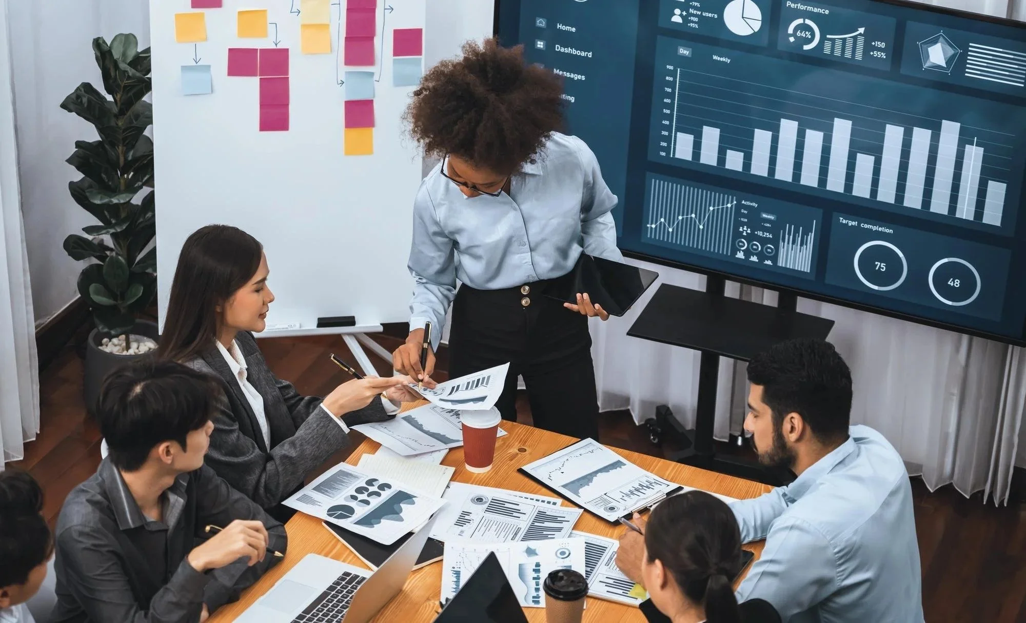 Chessboard with a white king chess piece in the center, and other chess pieces blurred in the background, overlaid with a digital network graphic.