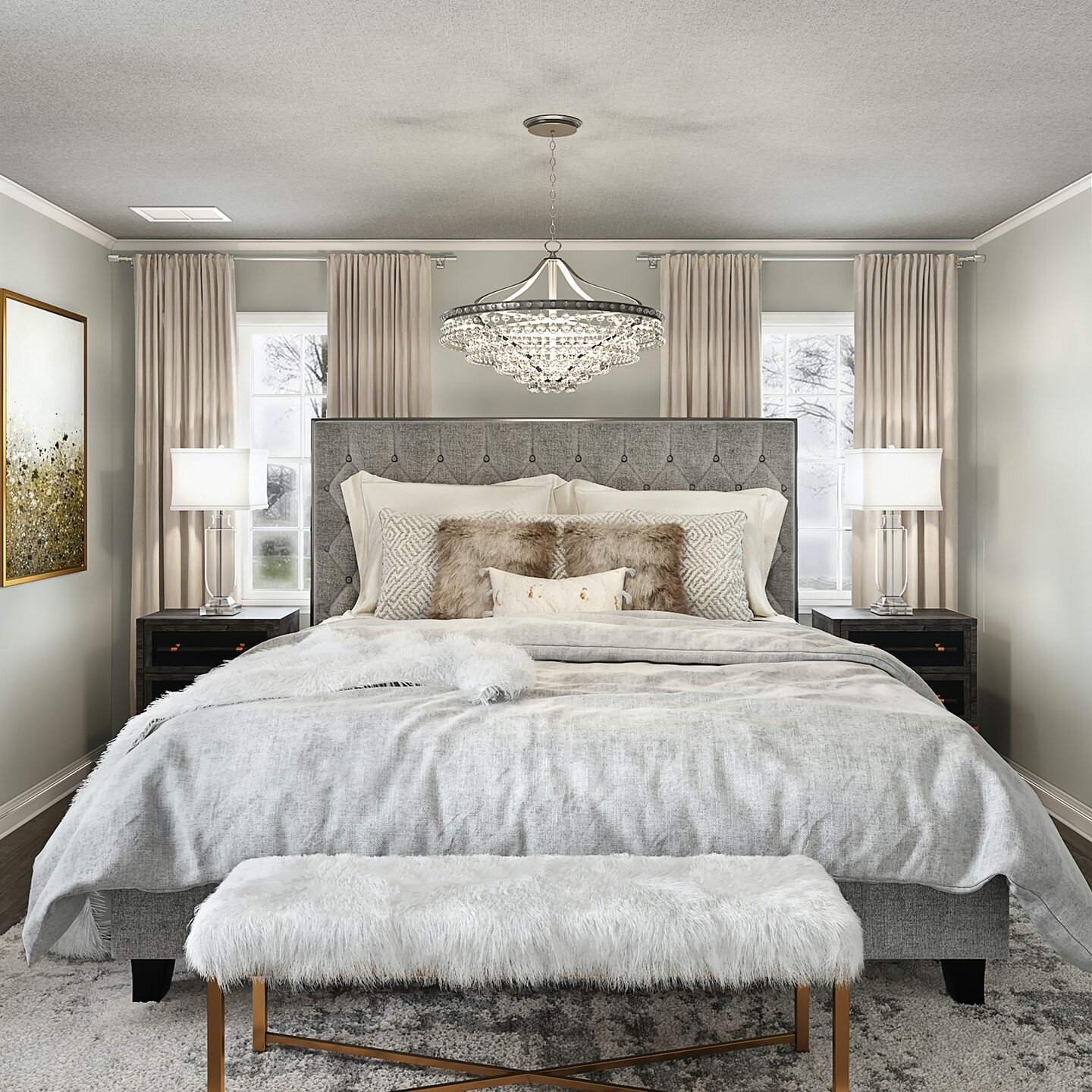 Beautiful bedrooms that whisper welcome home like a warm hug!