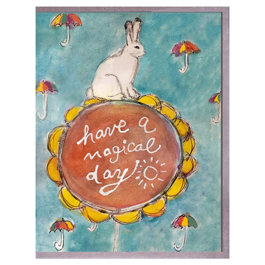 bunny+magic. card. brenda olson