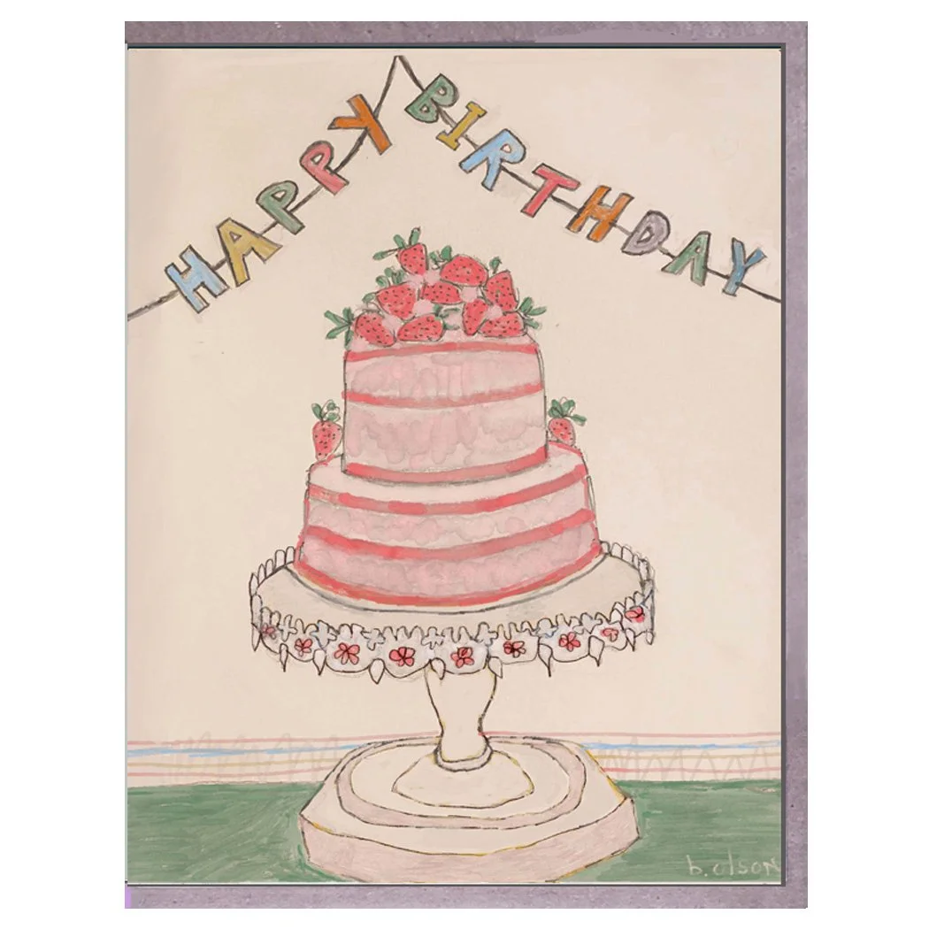 pink cake-hb. card. brenda olson