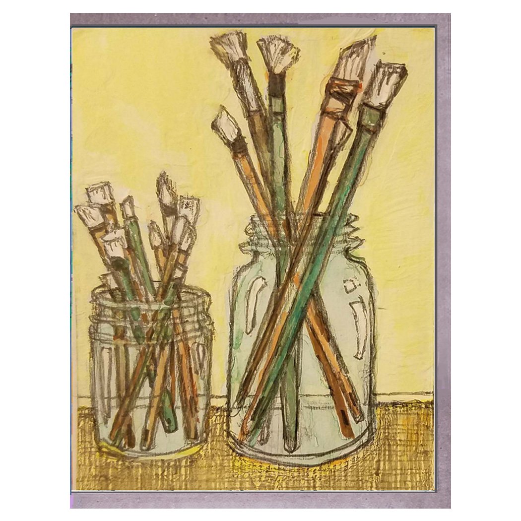 paint brushes. card. brenda olson