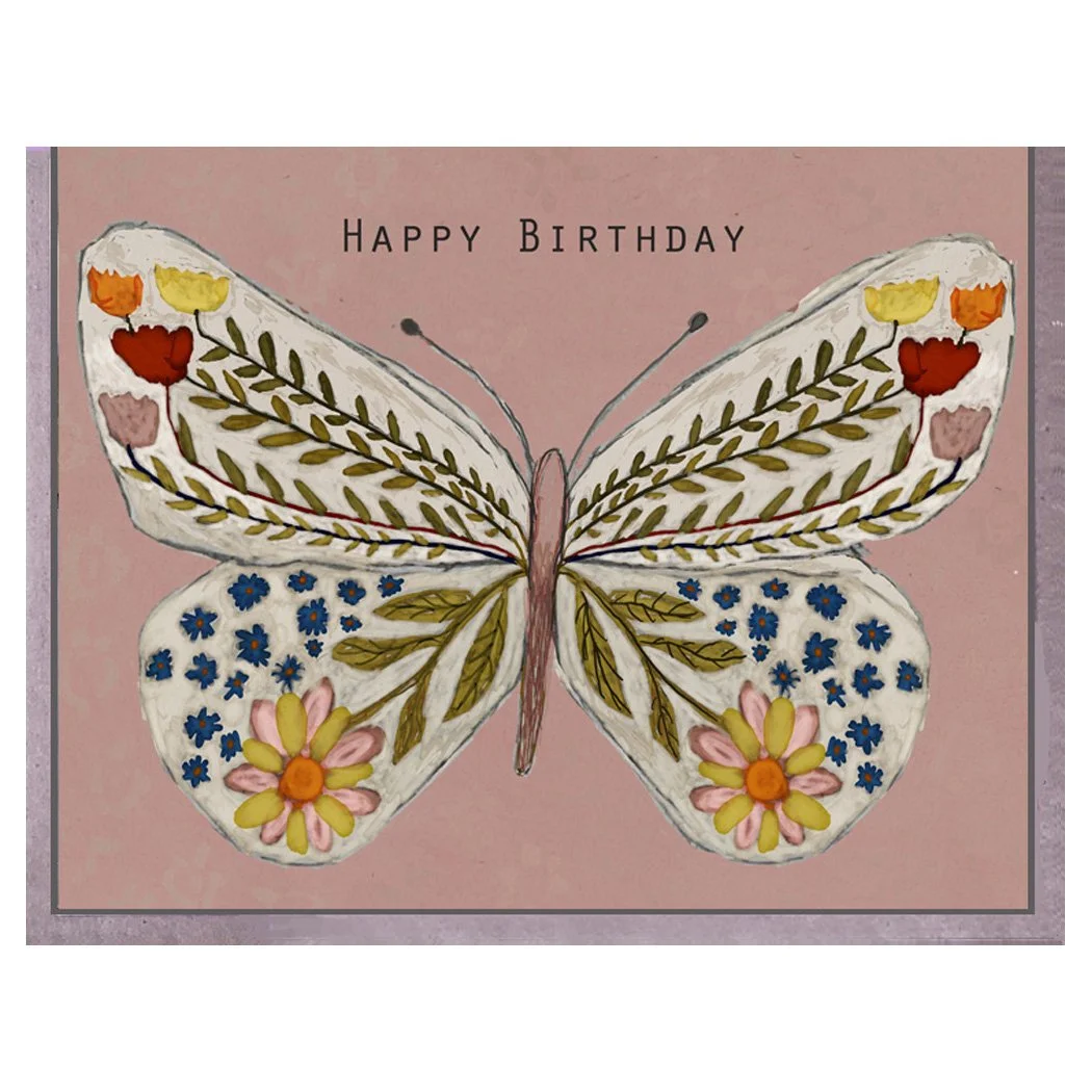 Pink Butterfly. card. brenda olson