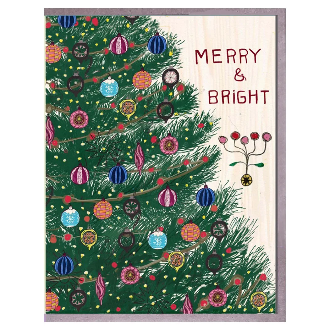 tree merry + bright. card. brenda olson