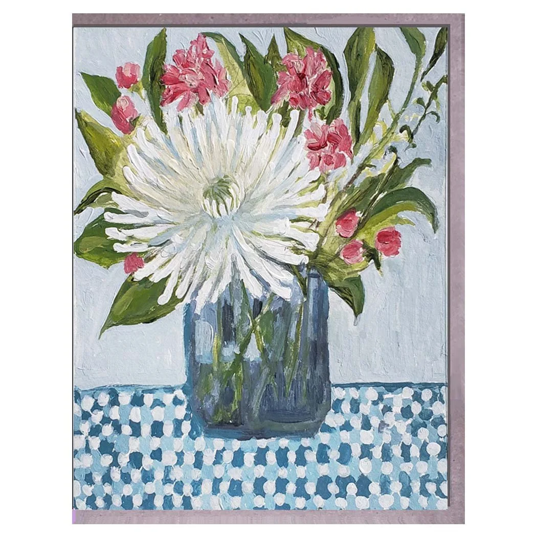 wihite flower. card. brenda olson