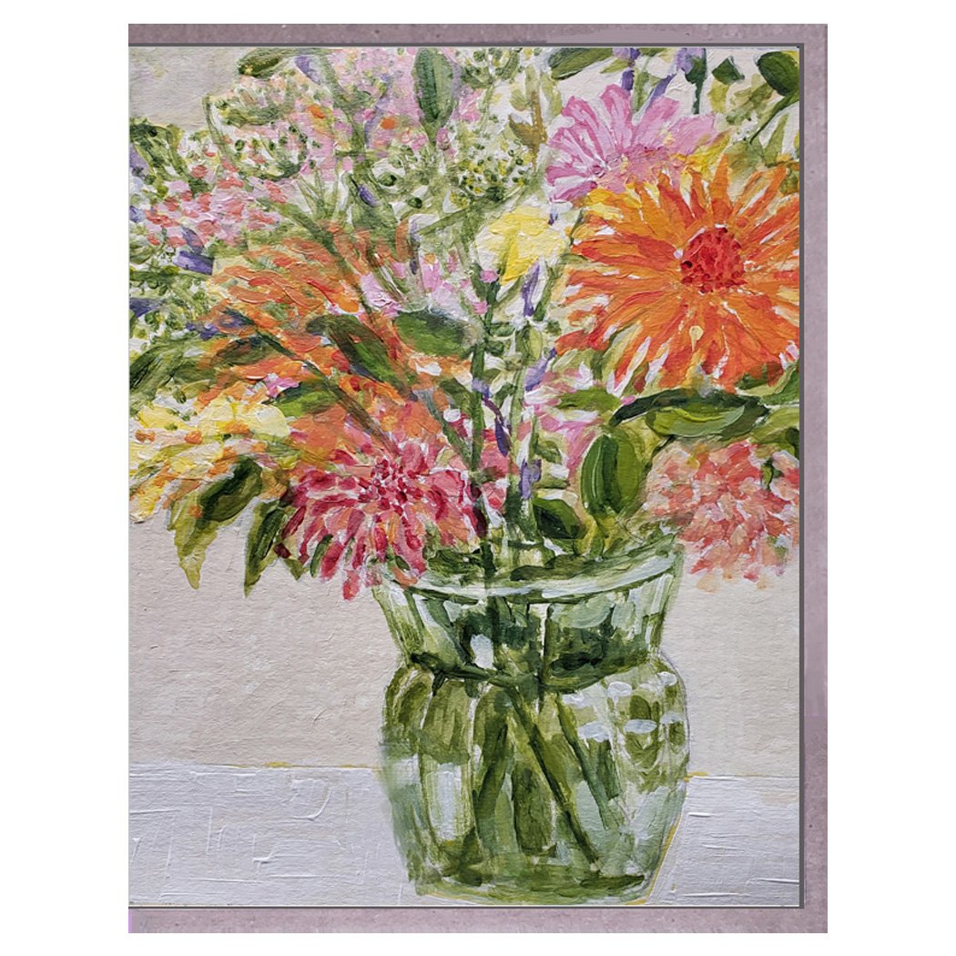 sunny flowers. card. brenda olson