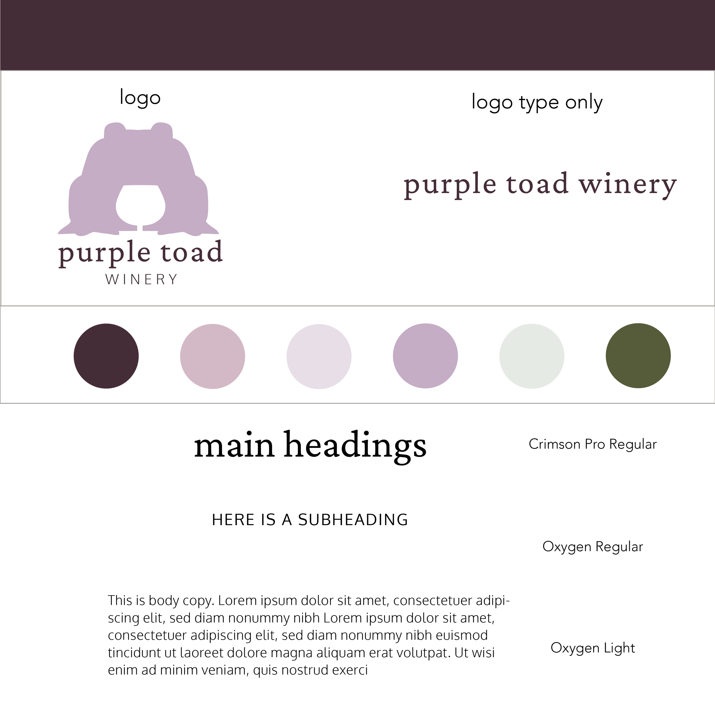 Here's a branding board I did for a rebrand of a local business. This was a hypothetical rebrand done for class (2023).