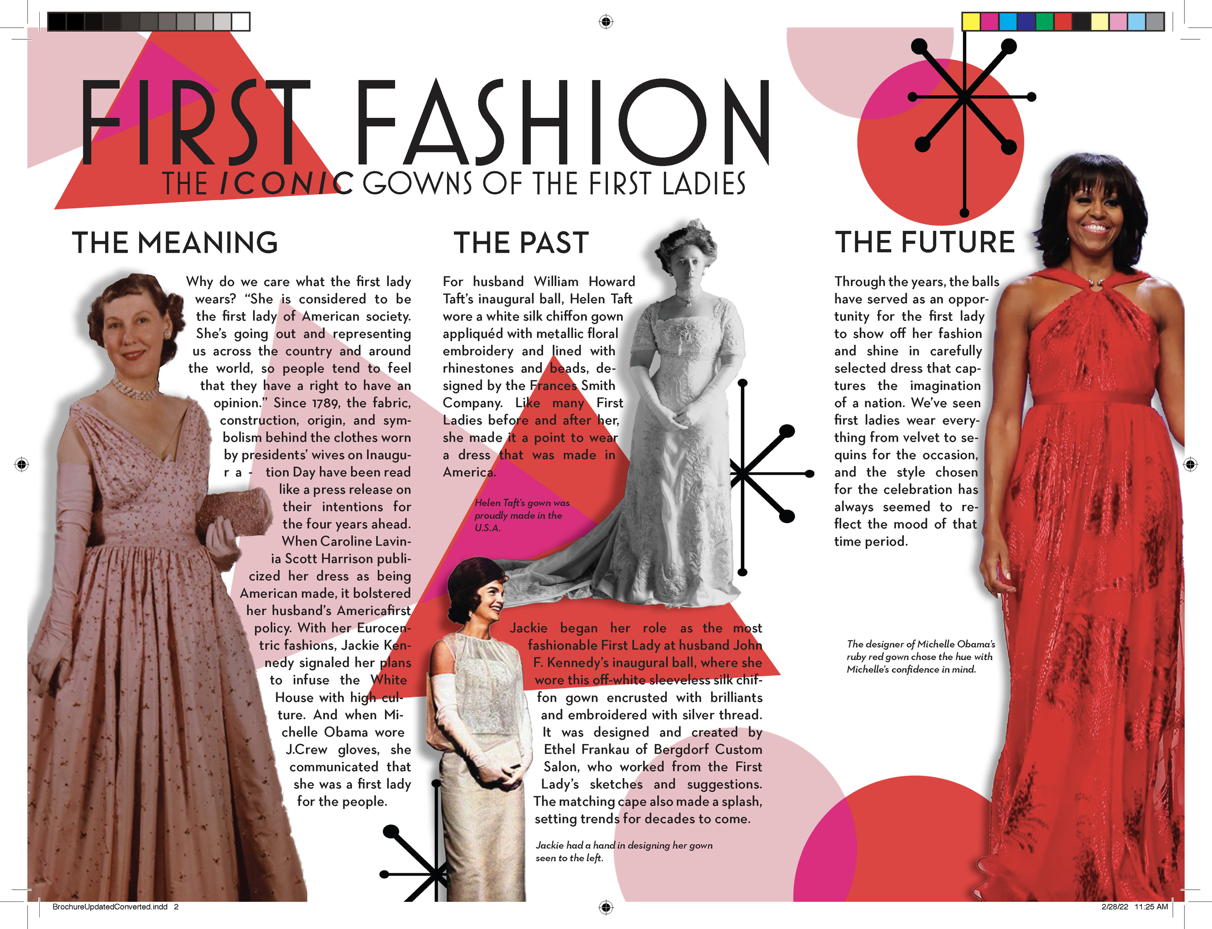 Inside 3 panels of a brochure done for class (2022).