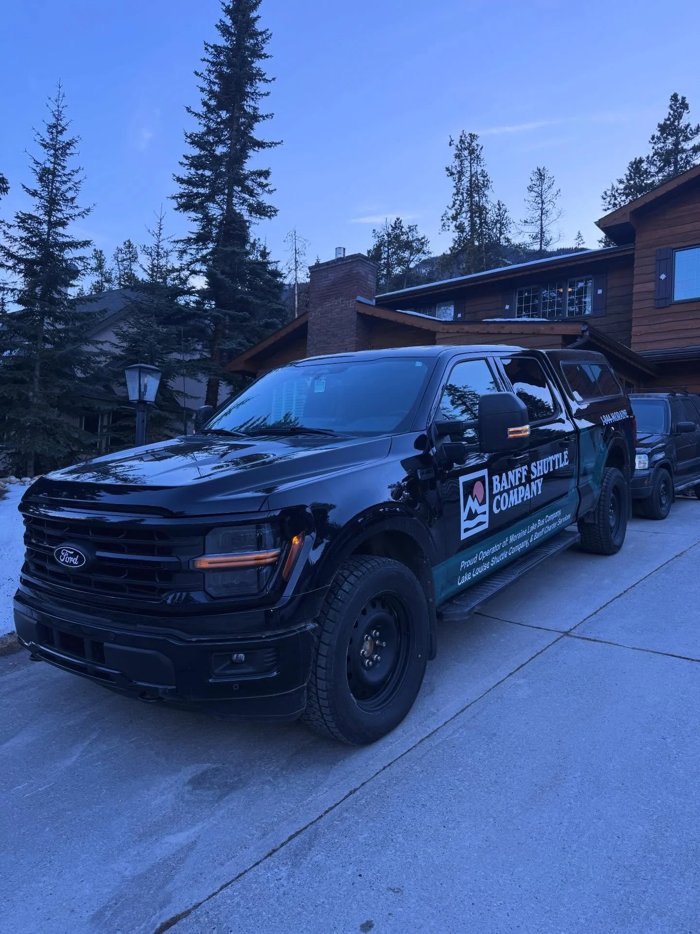 F150 - Blue Square package with two rock chips repaired for @morainelakebus #banff #mobiledetailing