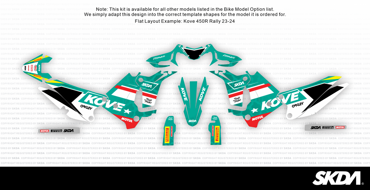 DISTANCE Kove Rally Full Graphics Kit - SKDA Graphics — Kove USA