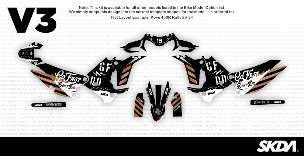 DISTANCE Kove Rally Full Graphics Kit - SKDA Graphics — Kove USA