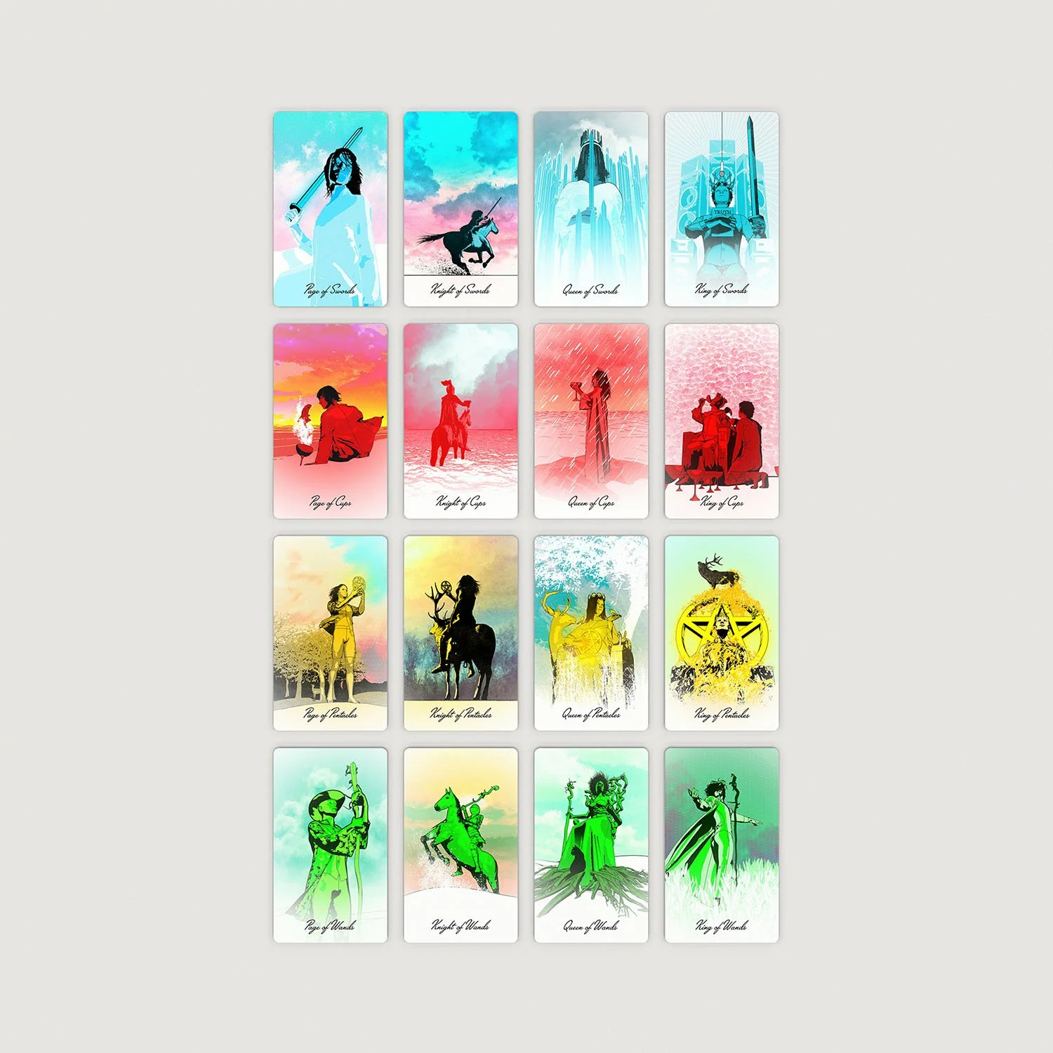 holographic tarot cards card deck uses a traditional tarot format with a unique crystal twist Tarot of the Holy Spectrum: