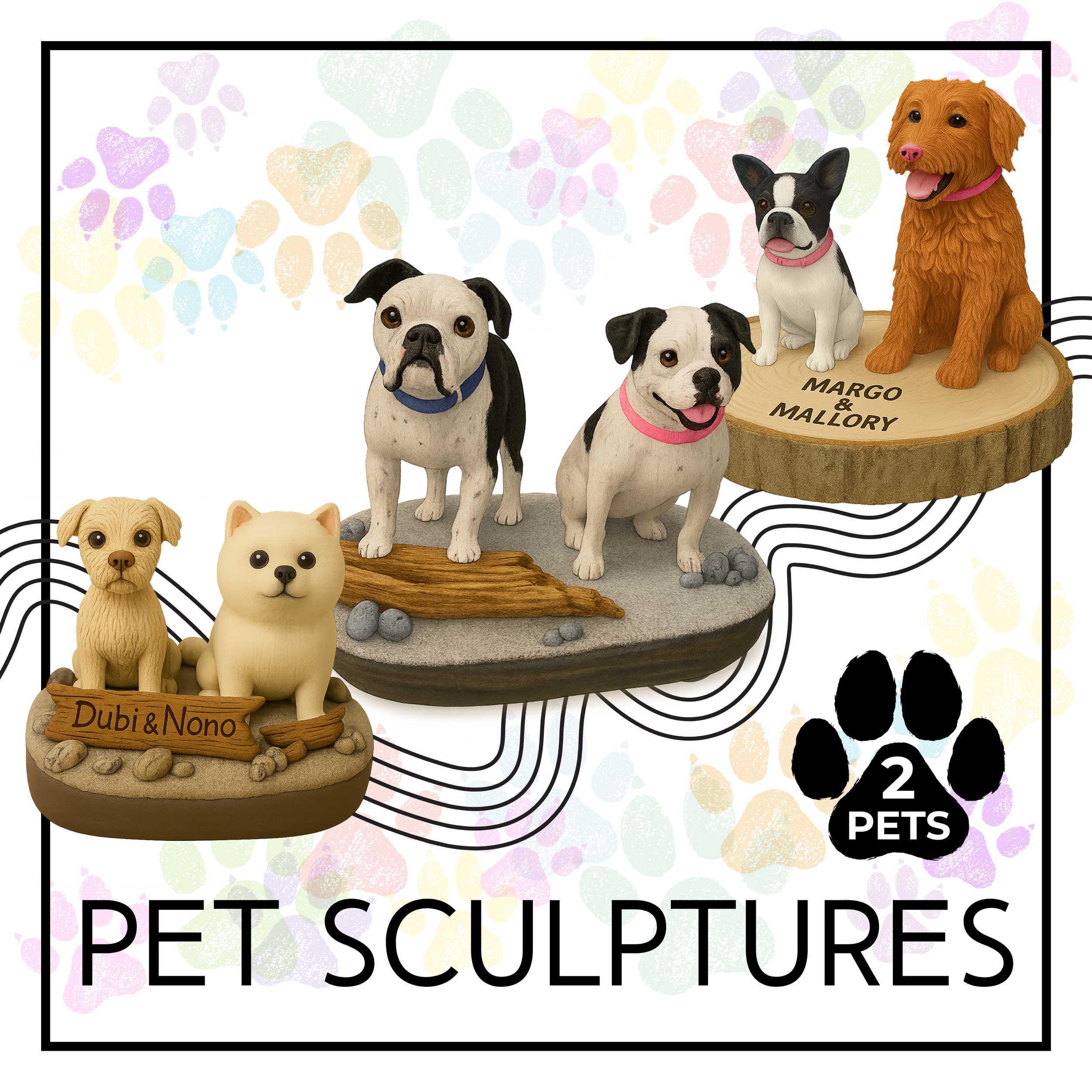 Custom (2) Pet Sculpture