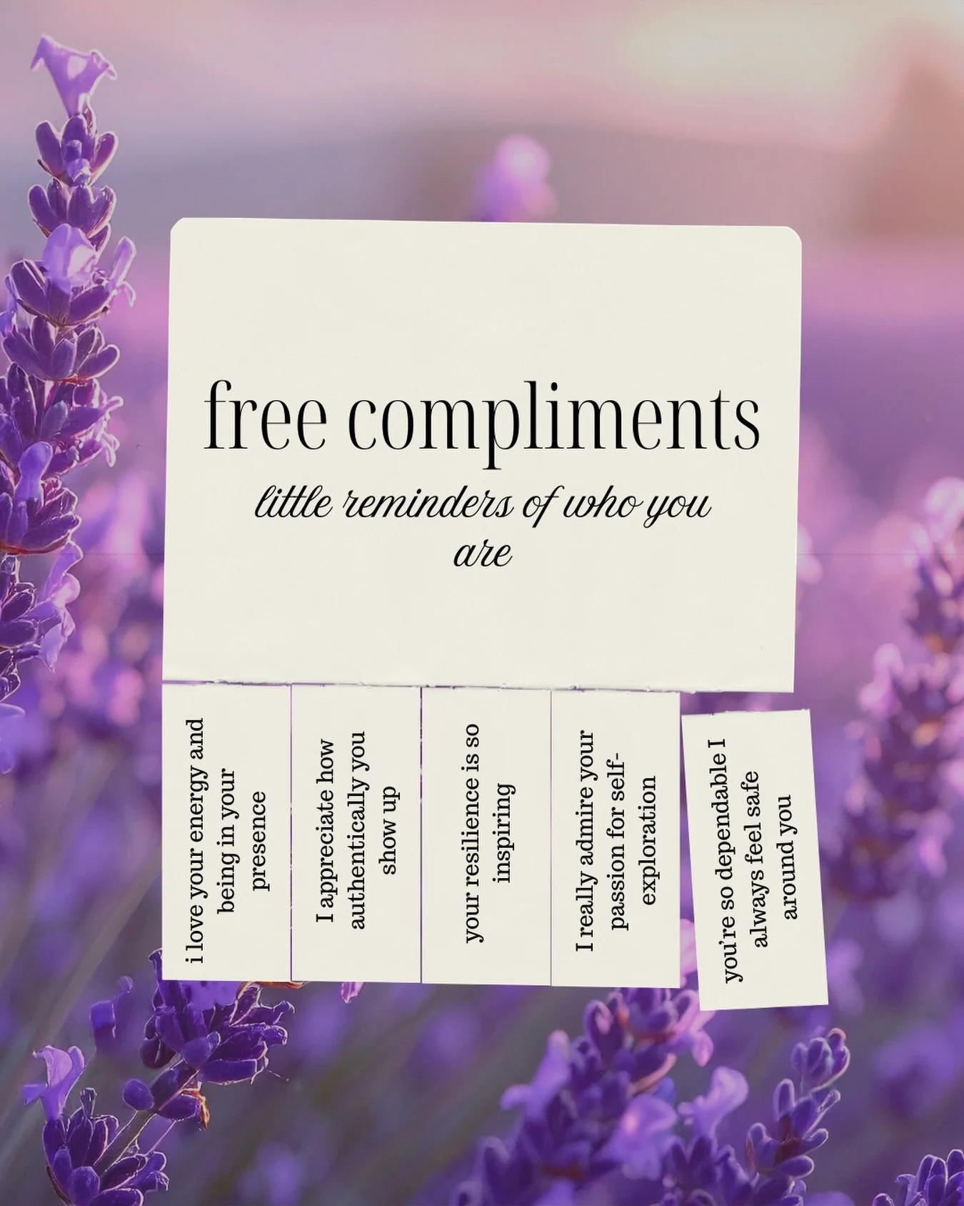 Compliments that land the deepest usually have nothing to do with appearance. Sometimes, being seen for who we are matters more than how we look. 💜