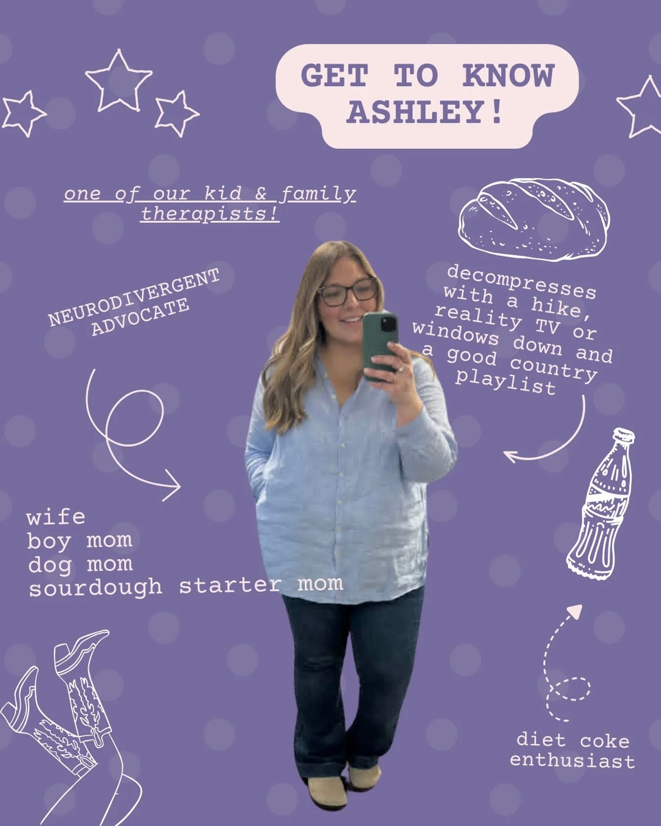 We&rsquo;re so excited to introduce Ashley, one of the newest members of our team! 💜

Ashley is passionate about supporting children, youth, and families, with a special focus on neurodivergence. She brings a thoughtful, compassionate approach to he
